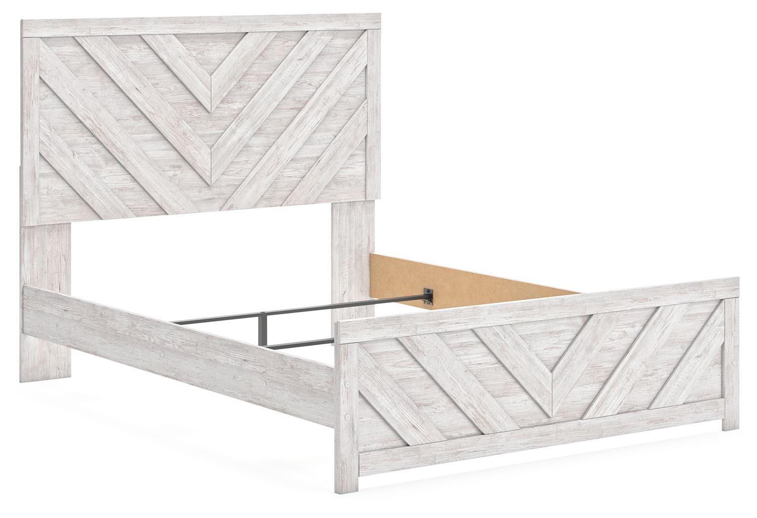 Cayboni - Queen Panel Bed - Whitewash