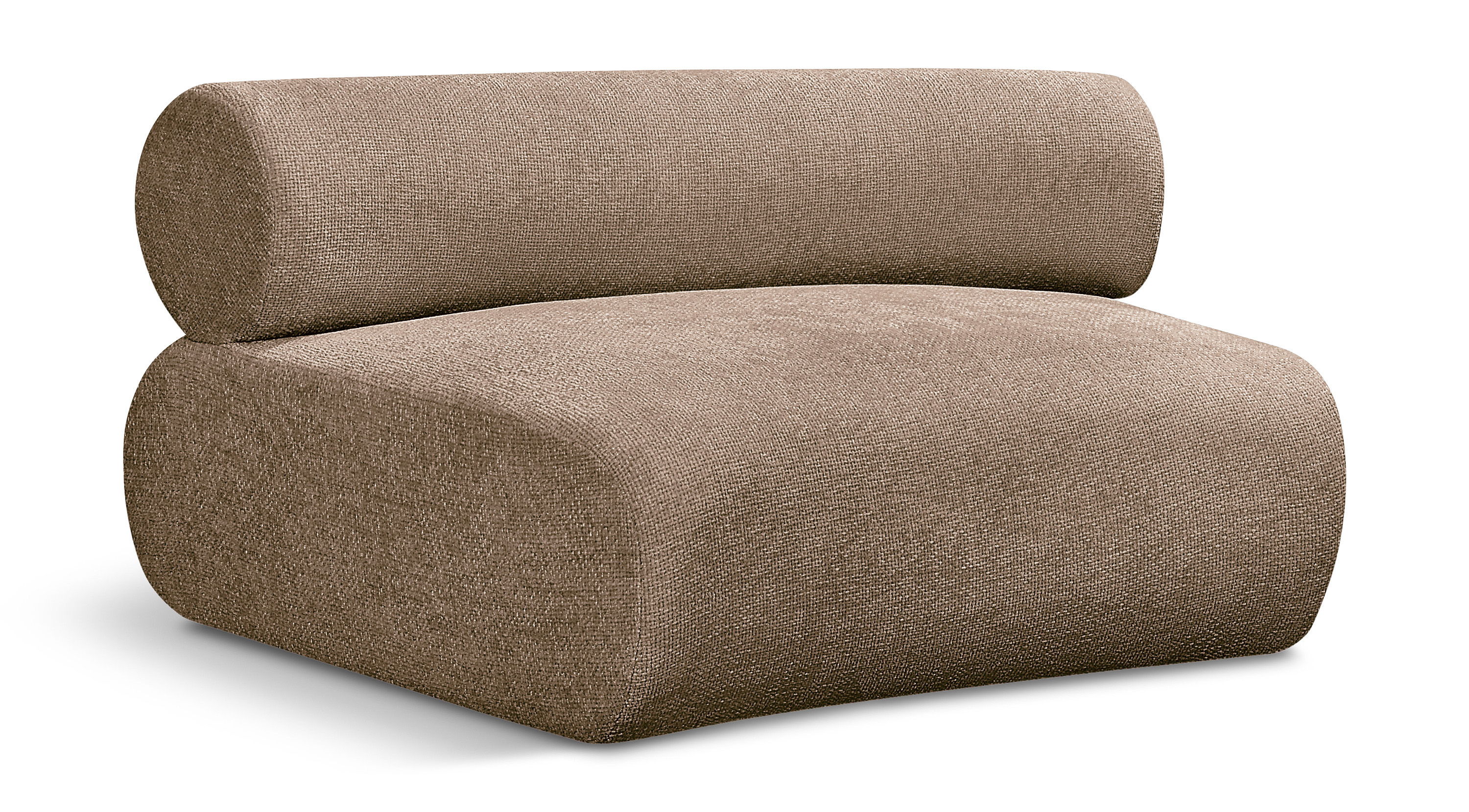 Chenille Fabric Upholstered Modular Armless Chair