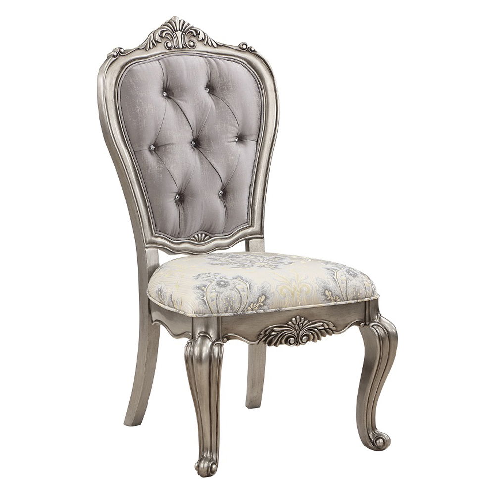 Ariadne - Side Chair (Set of 2) - Velvet & Antique Platinum, silver, view 2