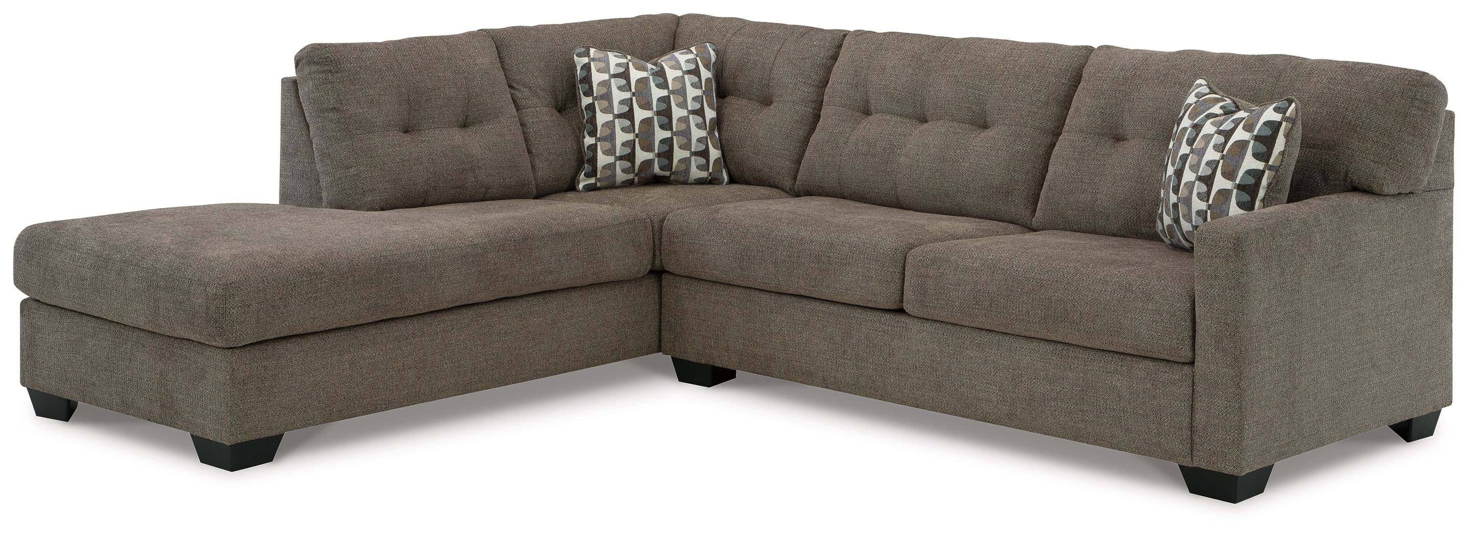 Mahoney - 2-Piece Sleeper Sectional With Laf Corner Chaise - Chocolate