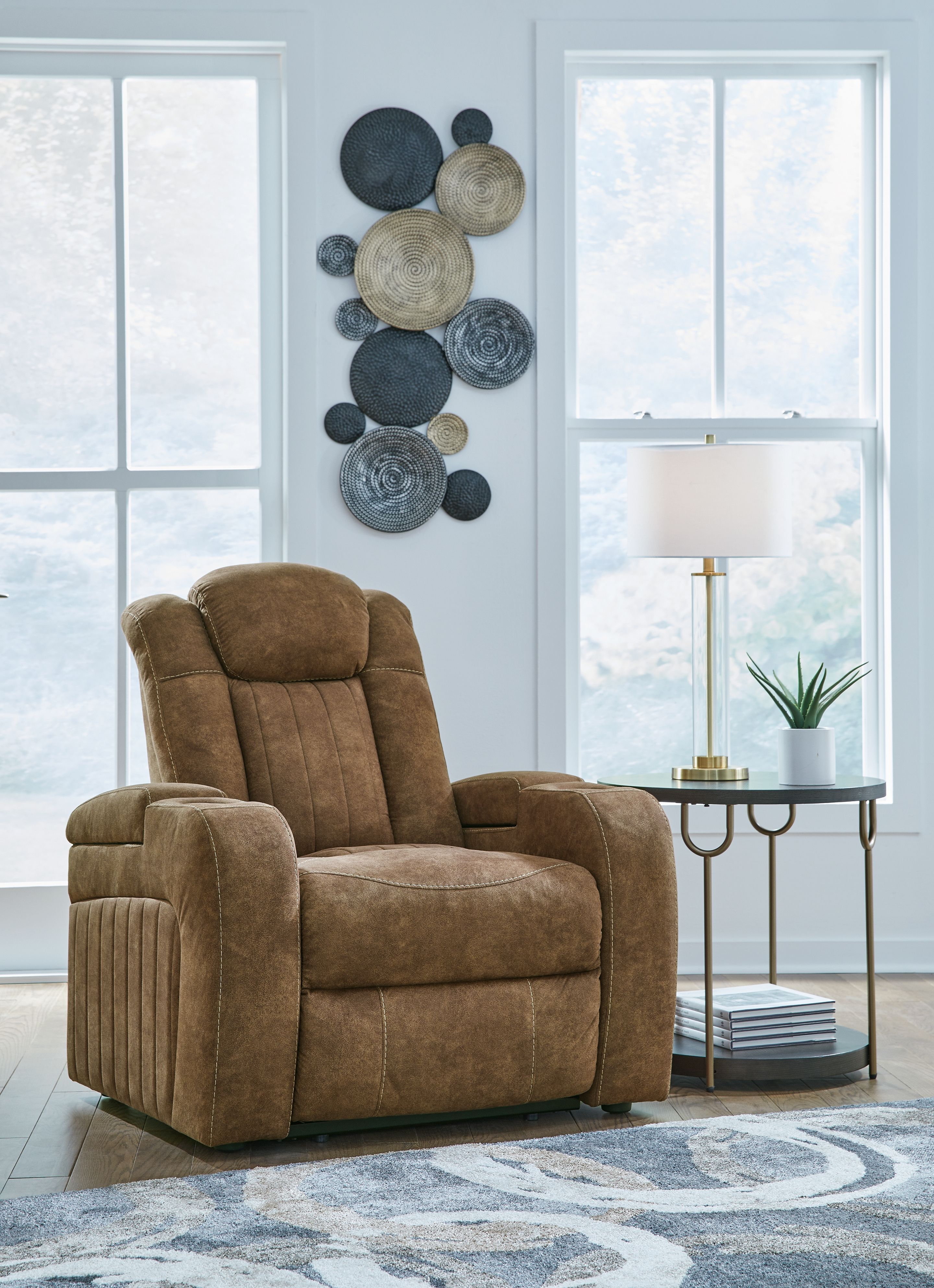 Ashley Furniture Wolfridge - Power Recliner/Adj Headrest - Brindle - Image 2