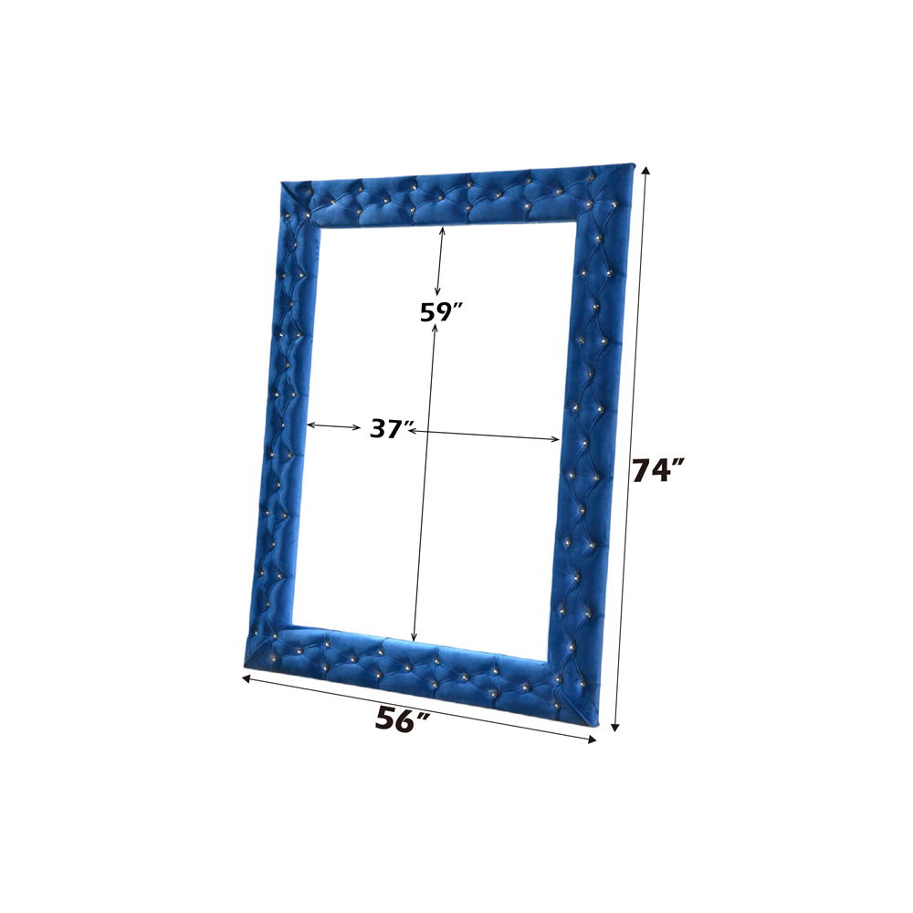 Dante - Accent Floor Mirror - Blue Velvet, blue, view 2