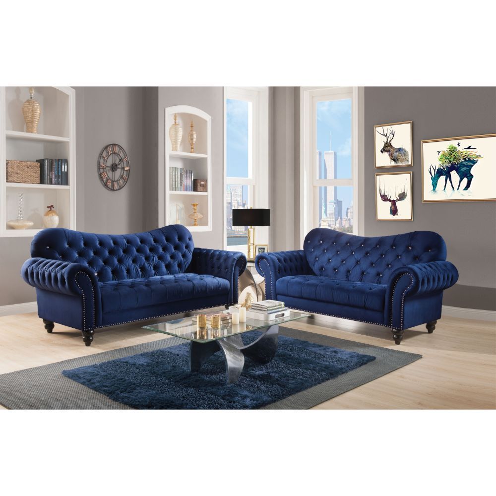 Iberis - Sofa - Navy Velvet, blue, view 5