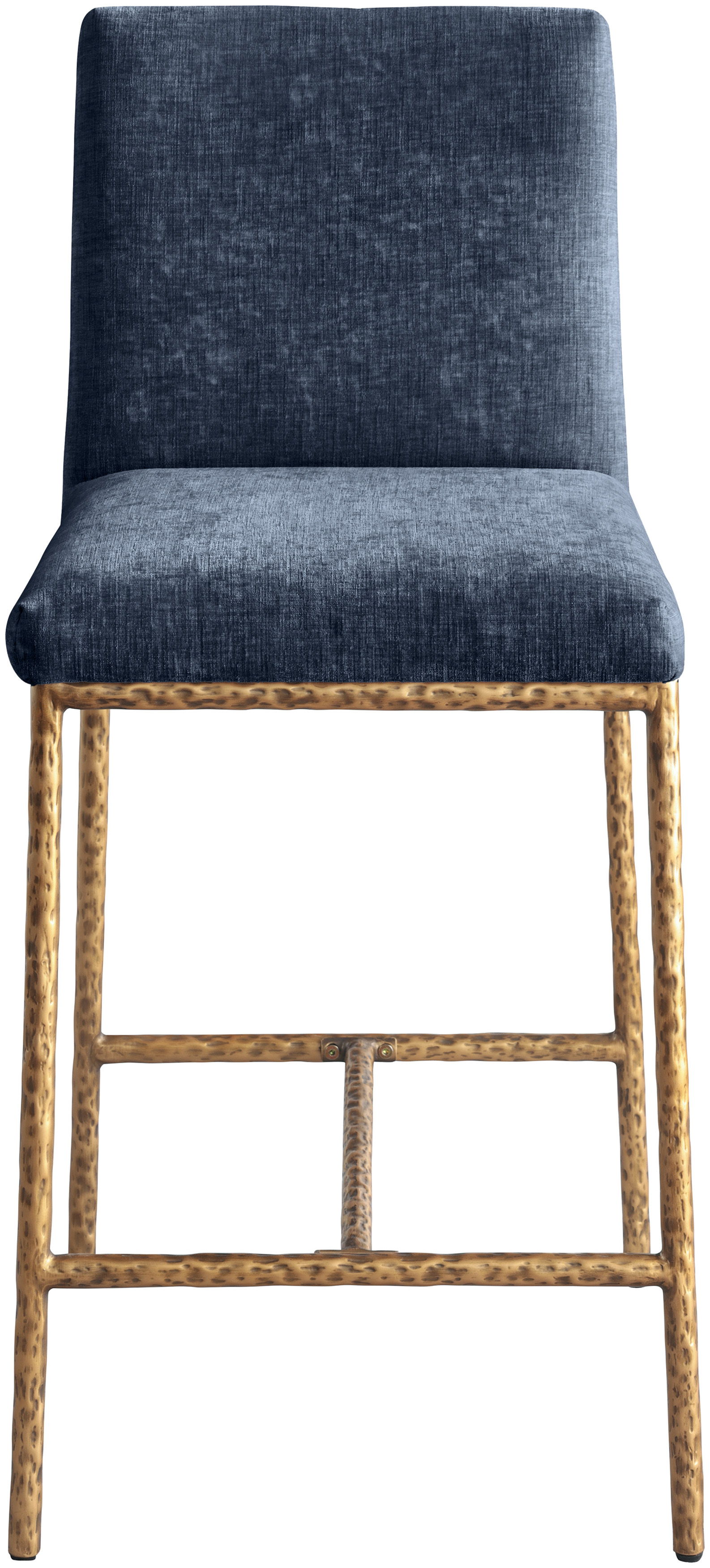 Reeves - Chenille Upholstered Counter Stool (Set of 2) - Navy