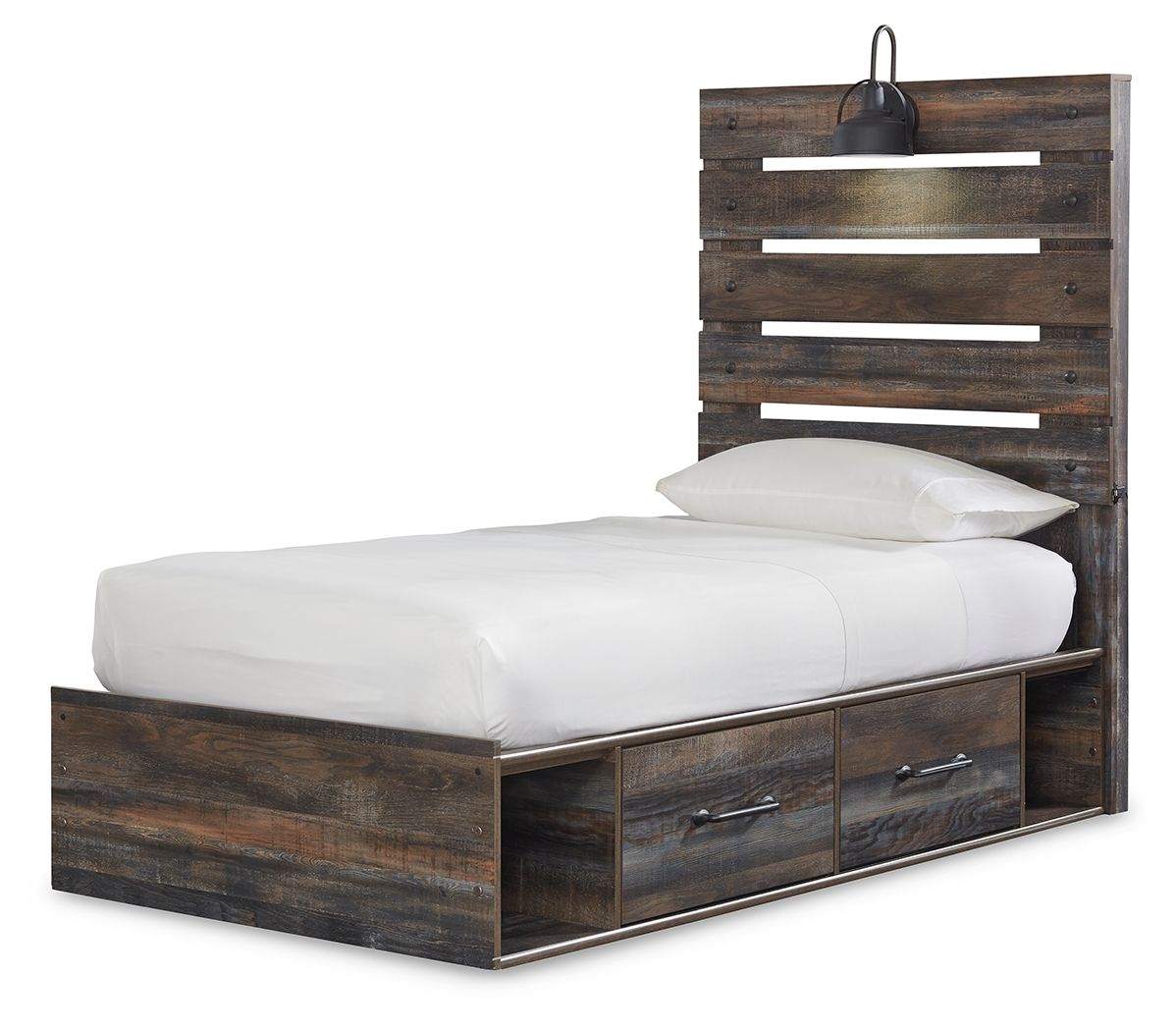 Twin Panel Bed With 2 Side Drawers