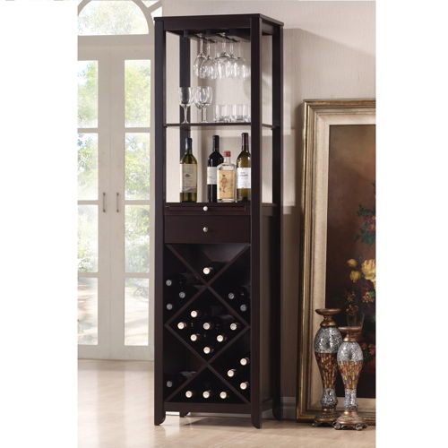 Casey - Wine Cabinet - Wenge, dark brown