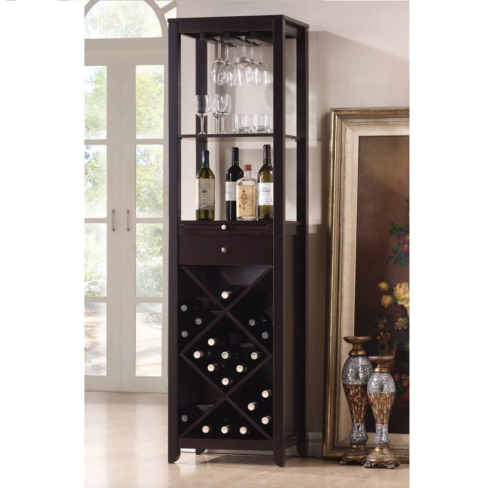 Casey - Wine Cabinet - Wenge, dark brown