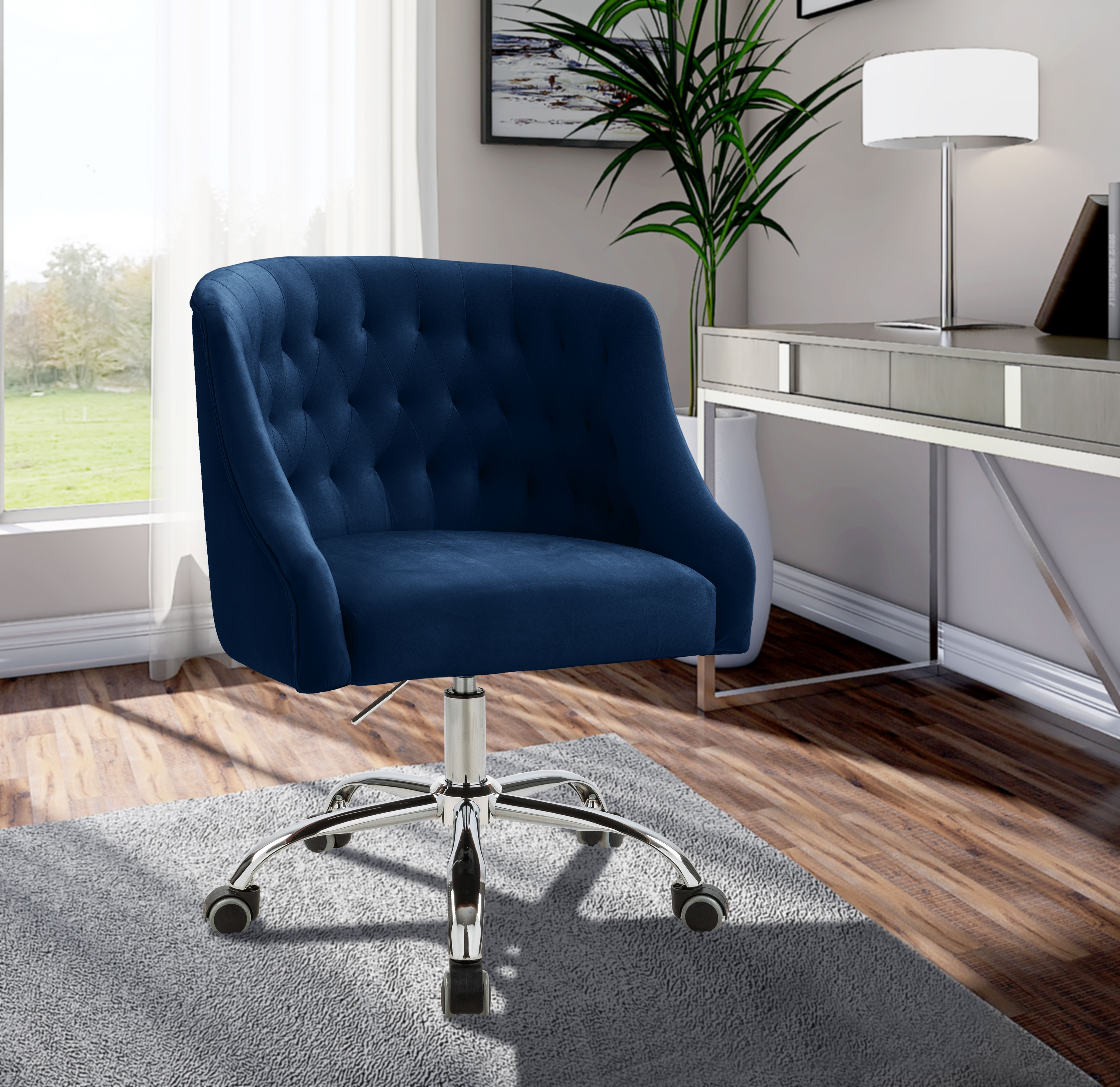 Arden - Fabric Office Chair - Navy