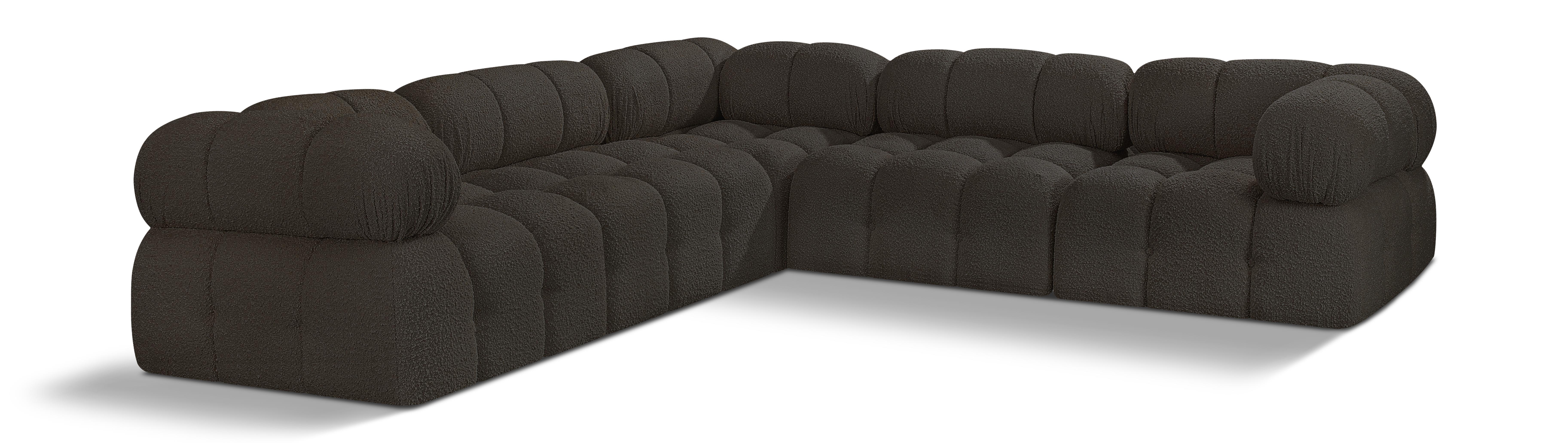 Ames - 5 Piece Modular Sectional - Brown