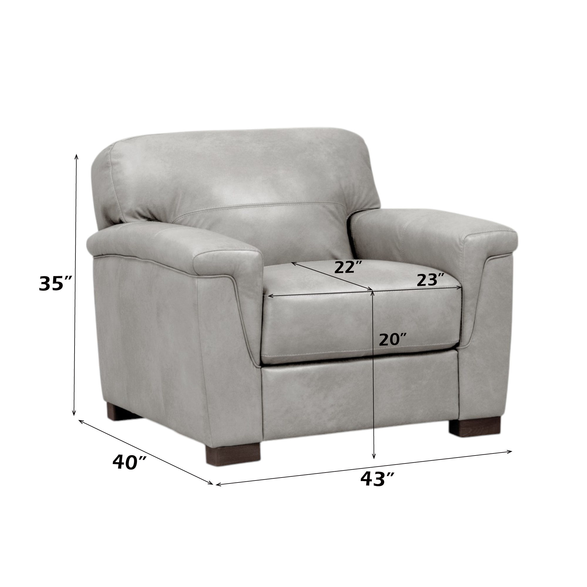 Cornelia - Chair - Pearl Gray Leather, beige, view 3