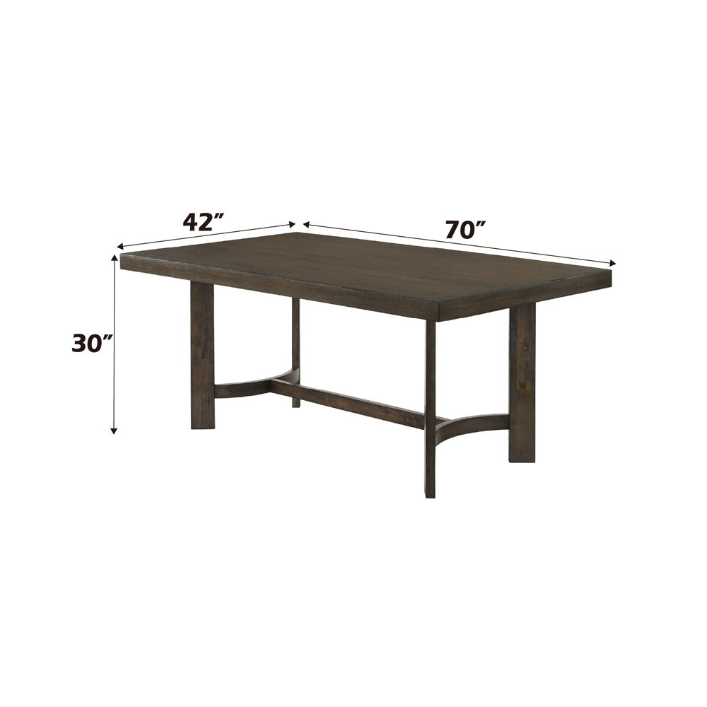 Farren - Dining Table - Weathered Oak, dark brown, view 4