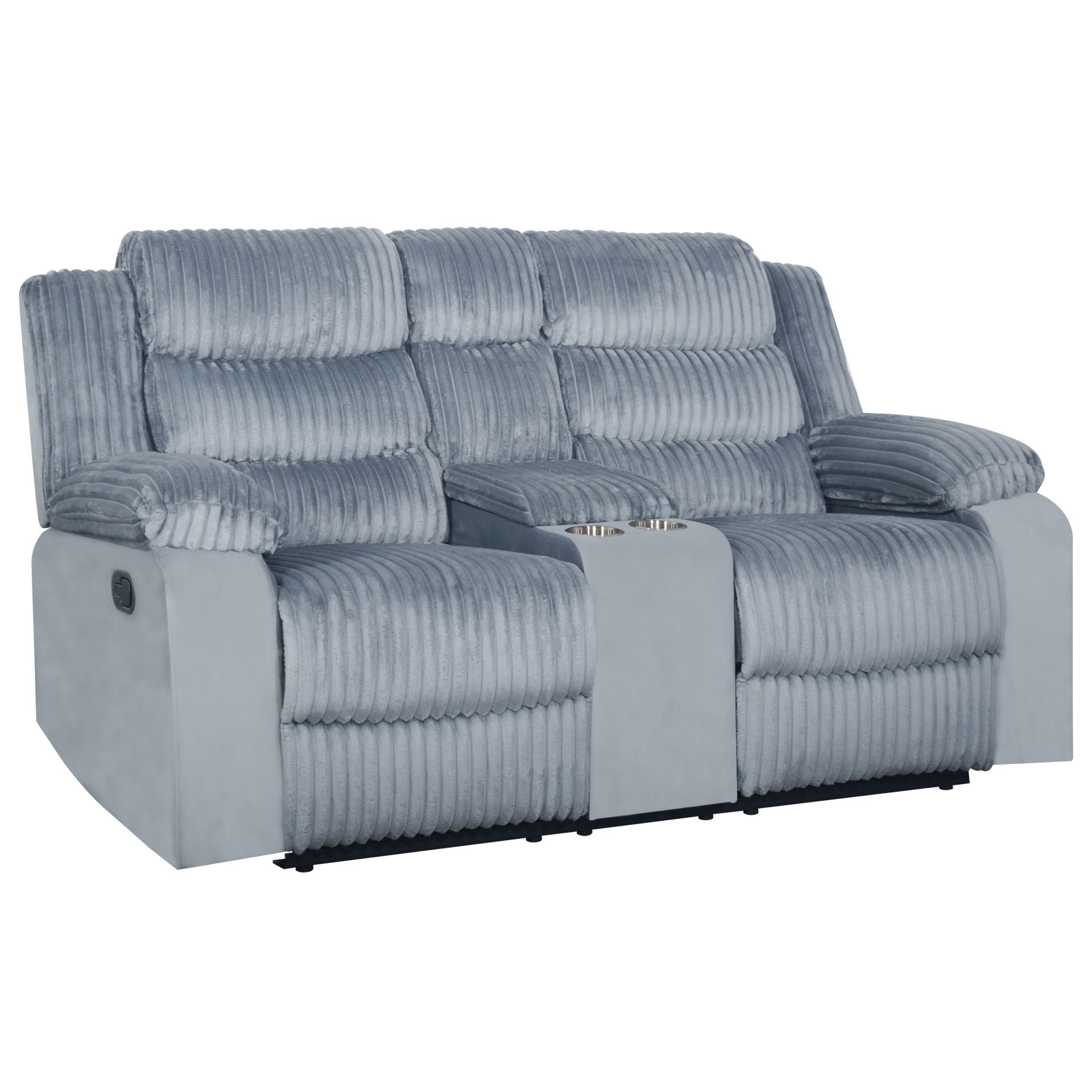 Console Loveseat With Dual Recliners