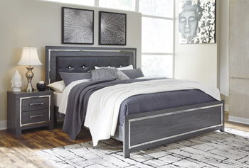 King Panel Bed With Roll Slats