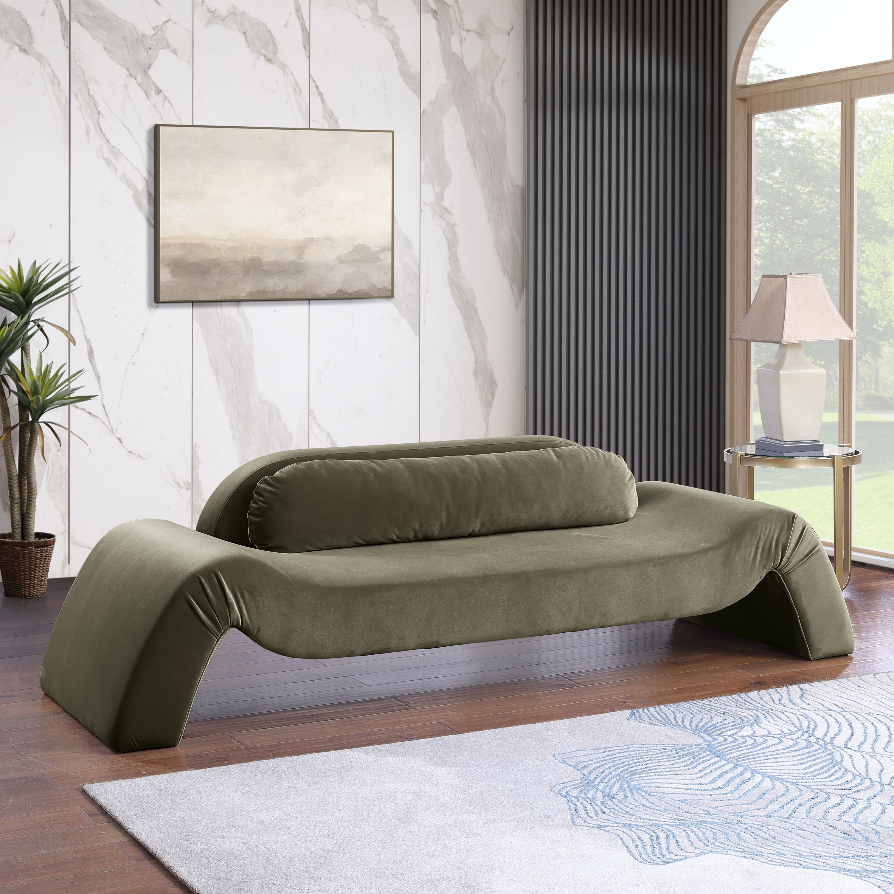 Austin - Velvet Sofa - Green