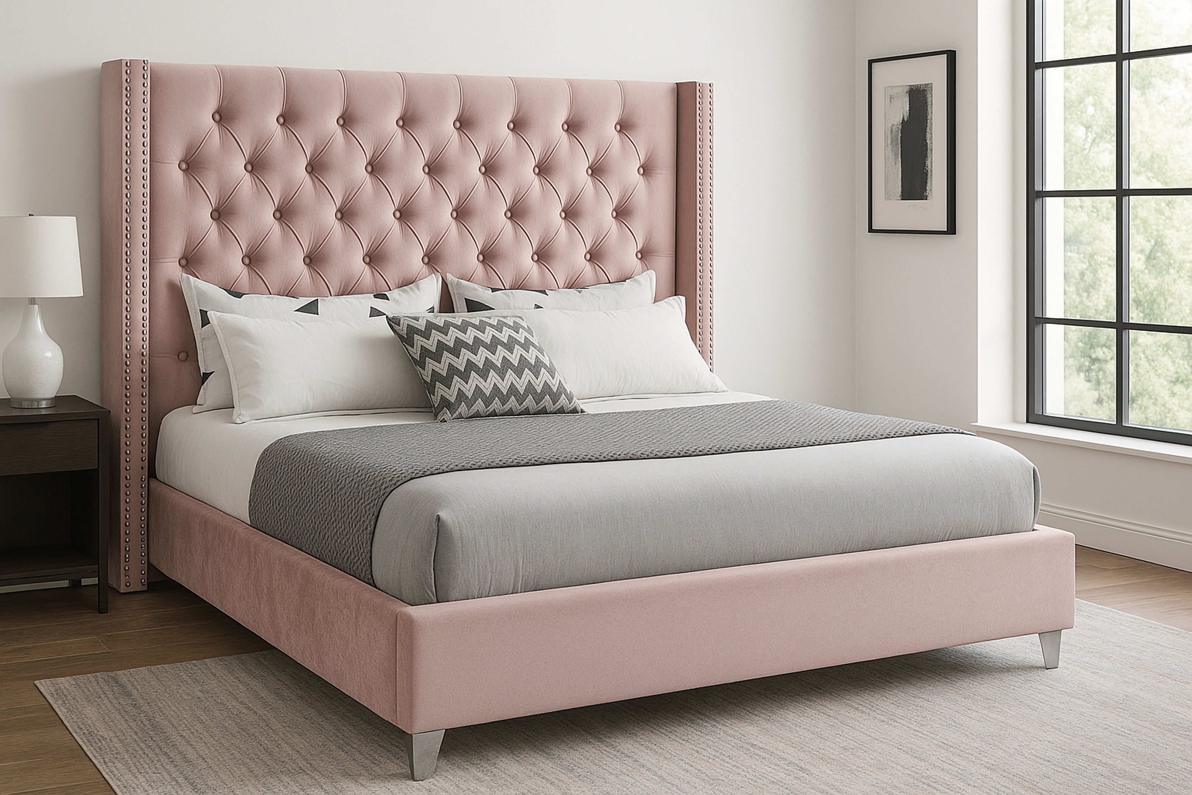 Aiden - Queen Bed - Pink