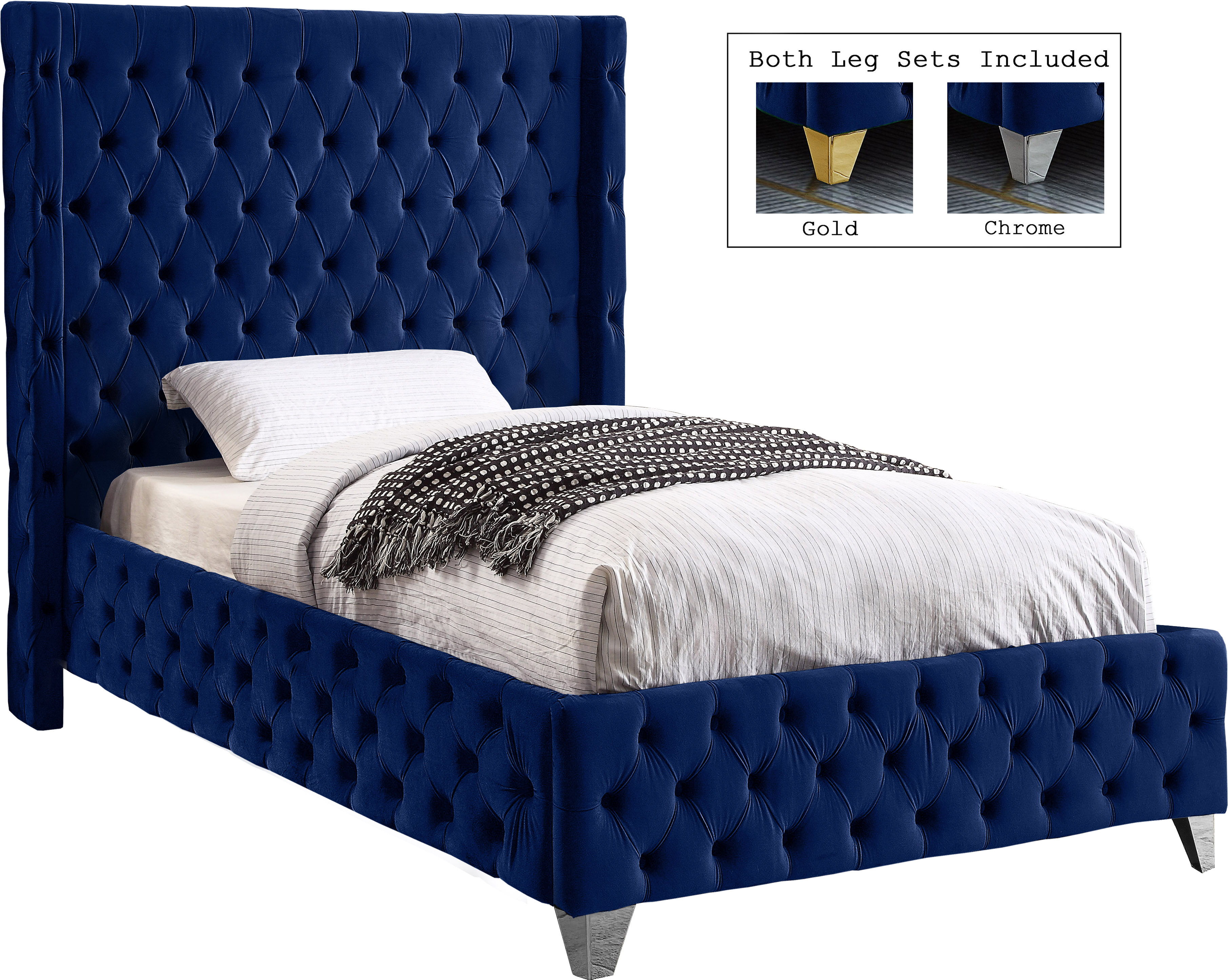 Savan - Twin Bed - Navy