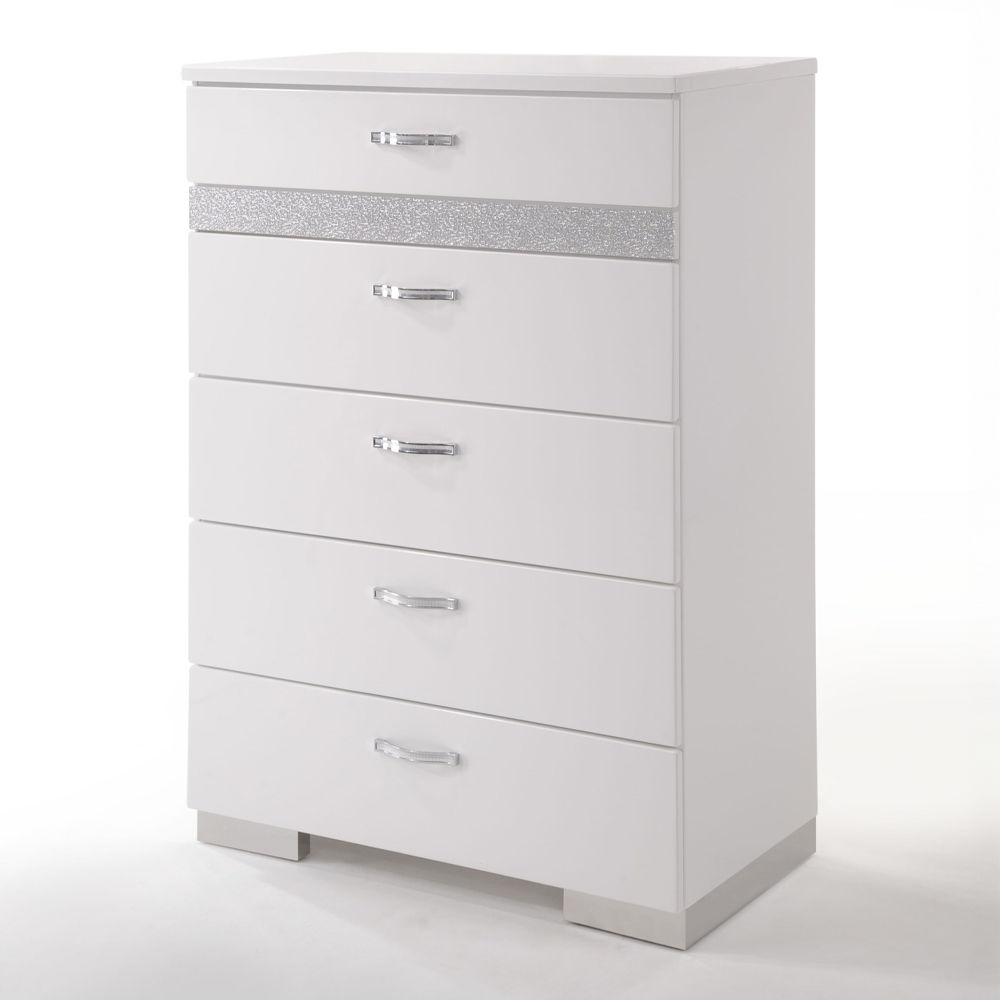 Naima II - Chest - White High Gloss, white, view 2