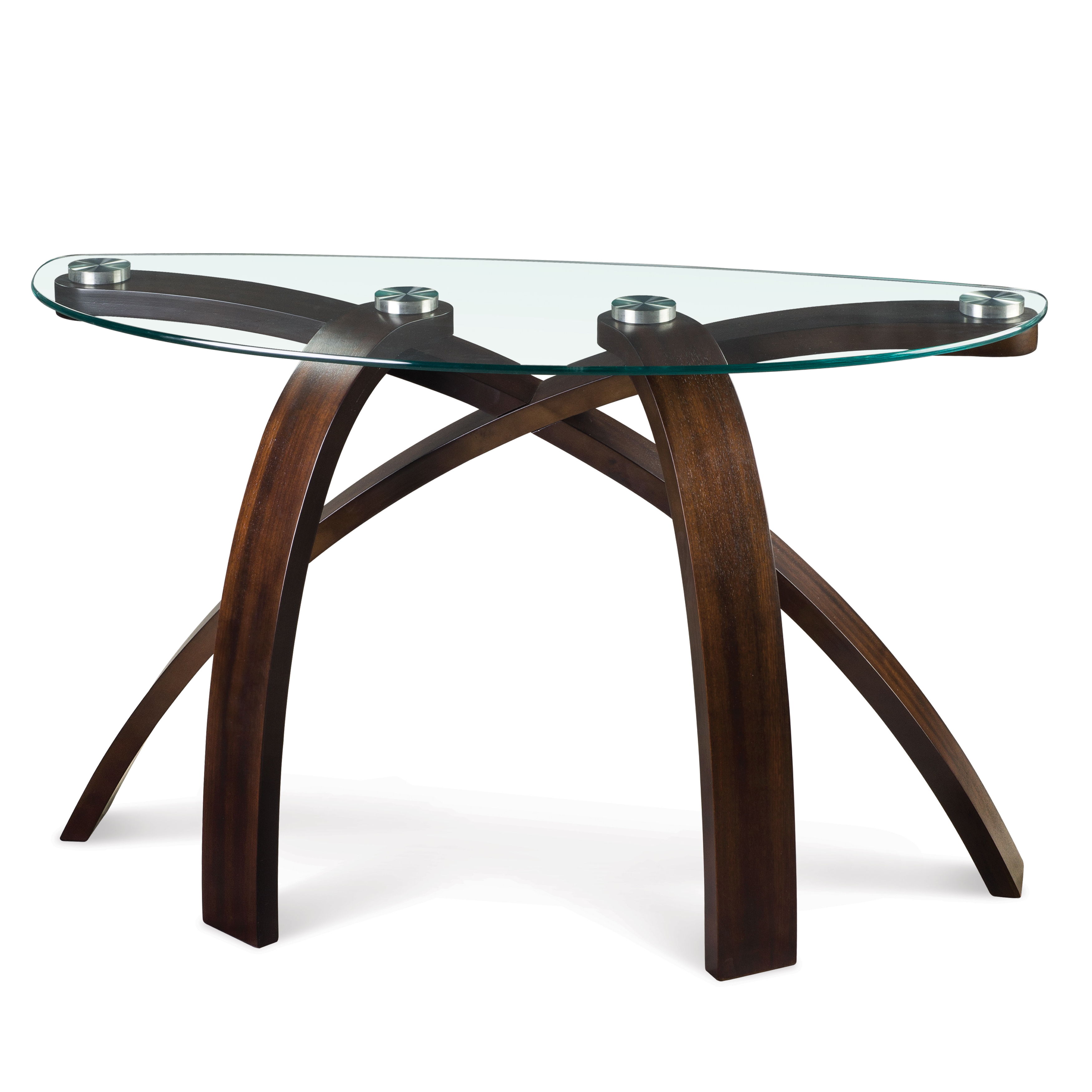 Allure - Sofa Table With Glass Top - Hazlenut Image