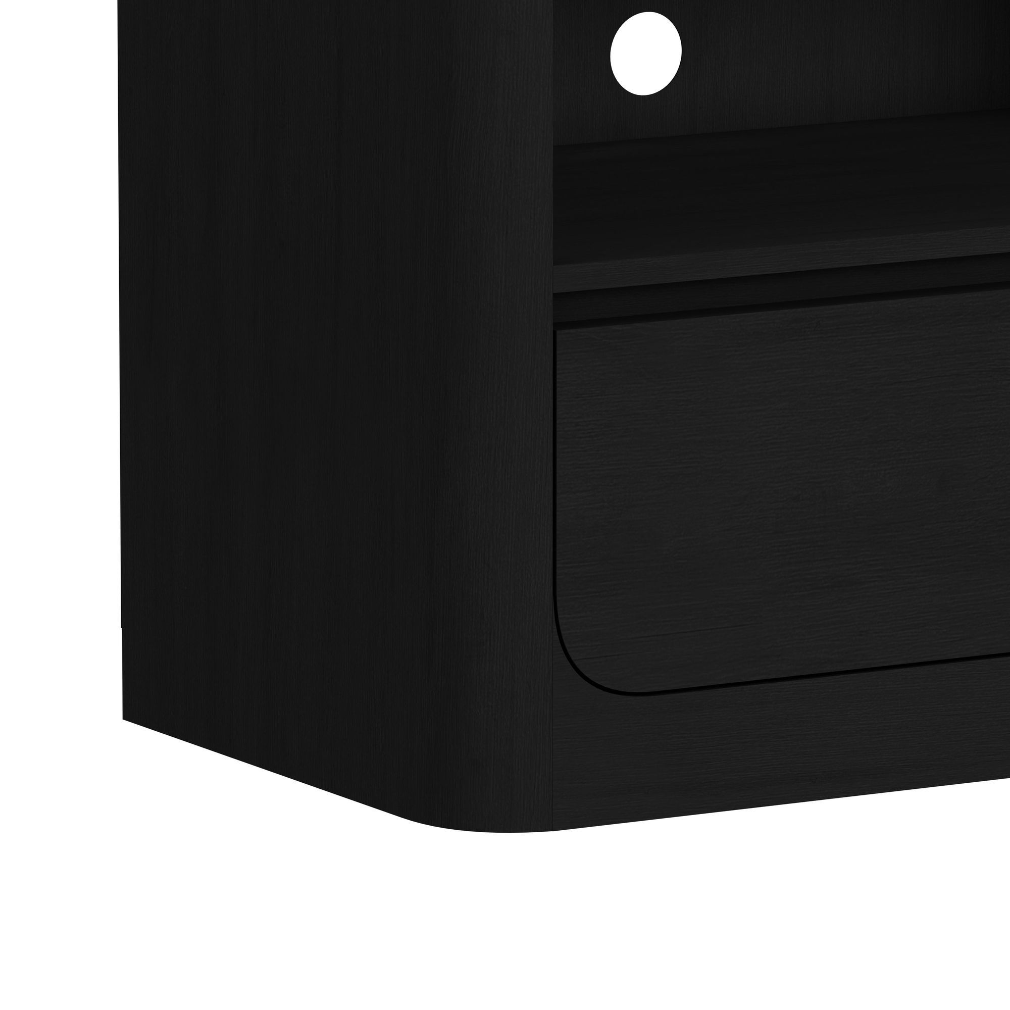 Rosalie - 82" TV Console Without Fireplace Insert - Black