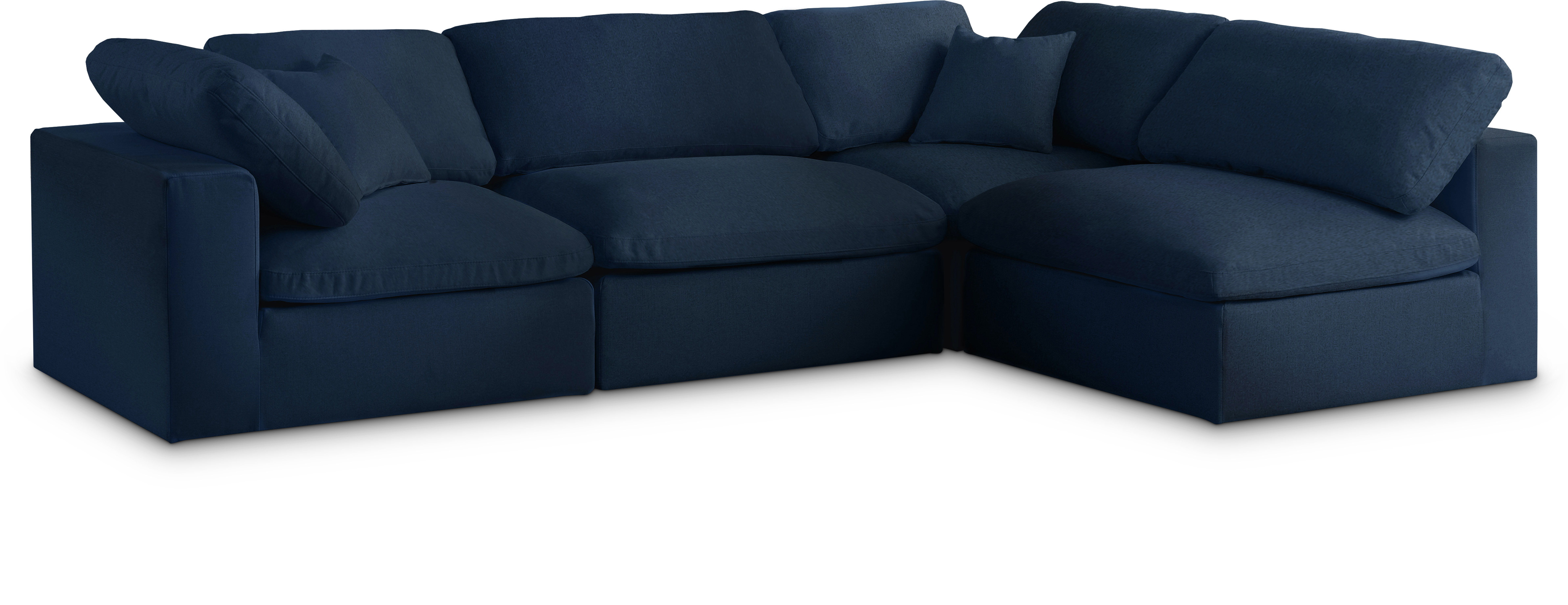 Serene - 4 Piece Modular Sectional - Navy