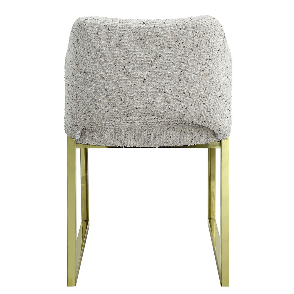 Galdesa - Side Chair (Set of 2) - Teddy Sherpa & Mirrored Gold, gray, view 3