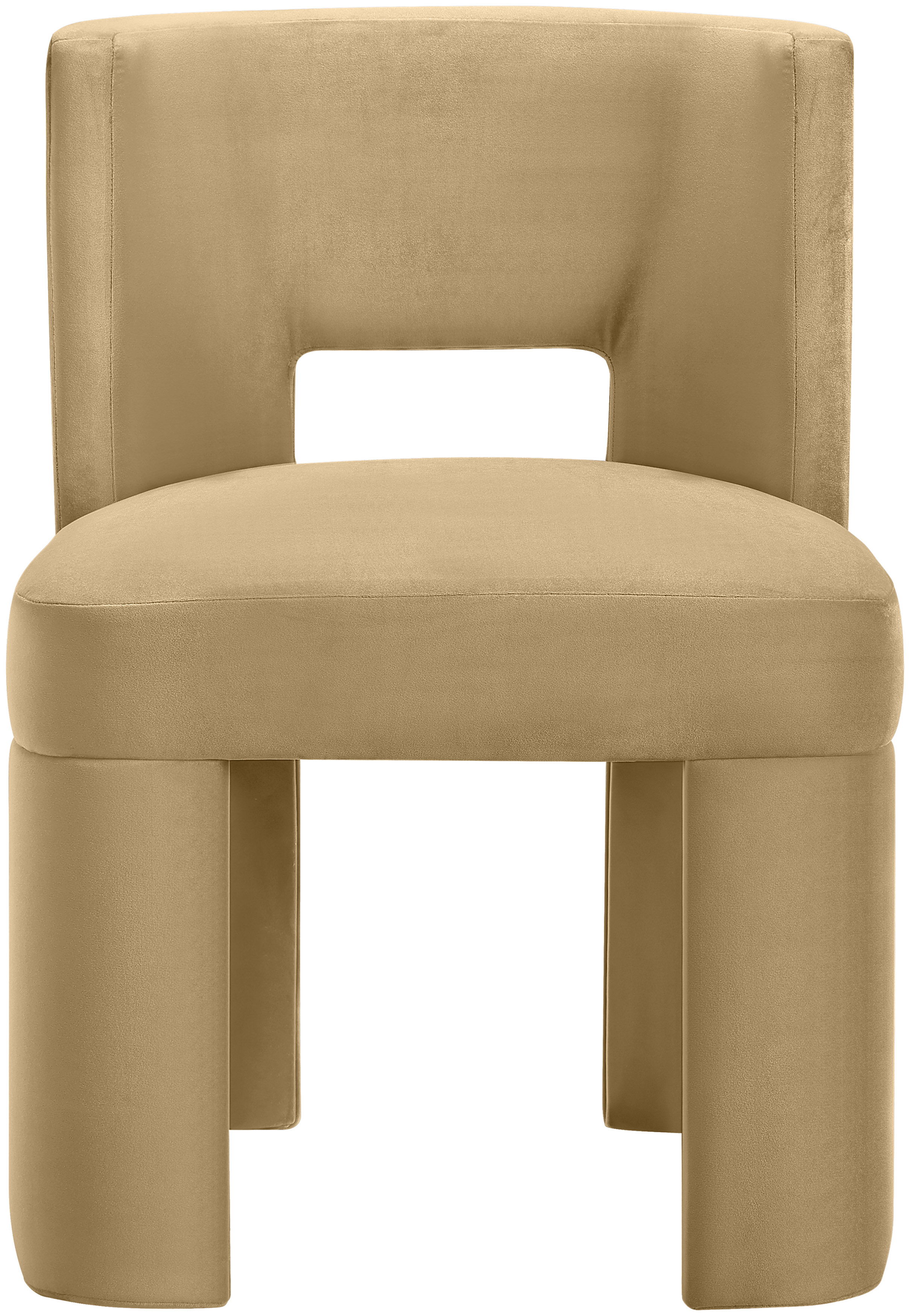 Zuno - Velvet Performance Fabric Upholstered Dining Chair (Set of 2) - Camel
