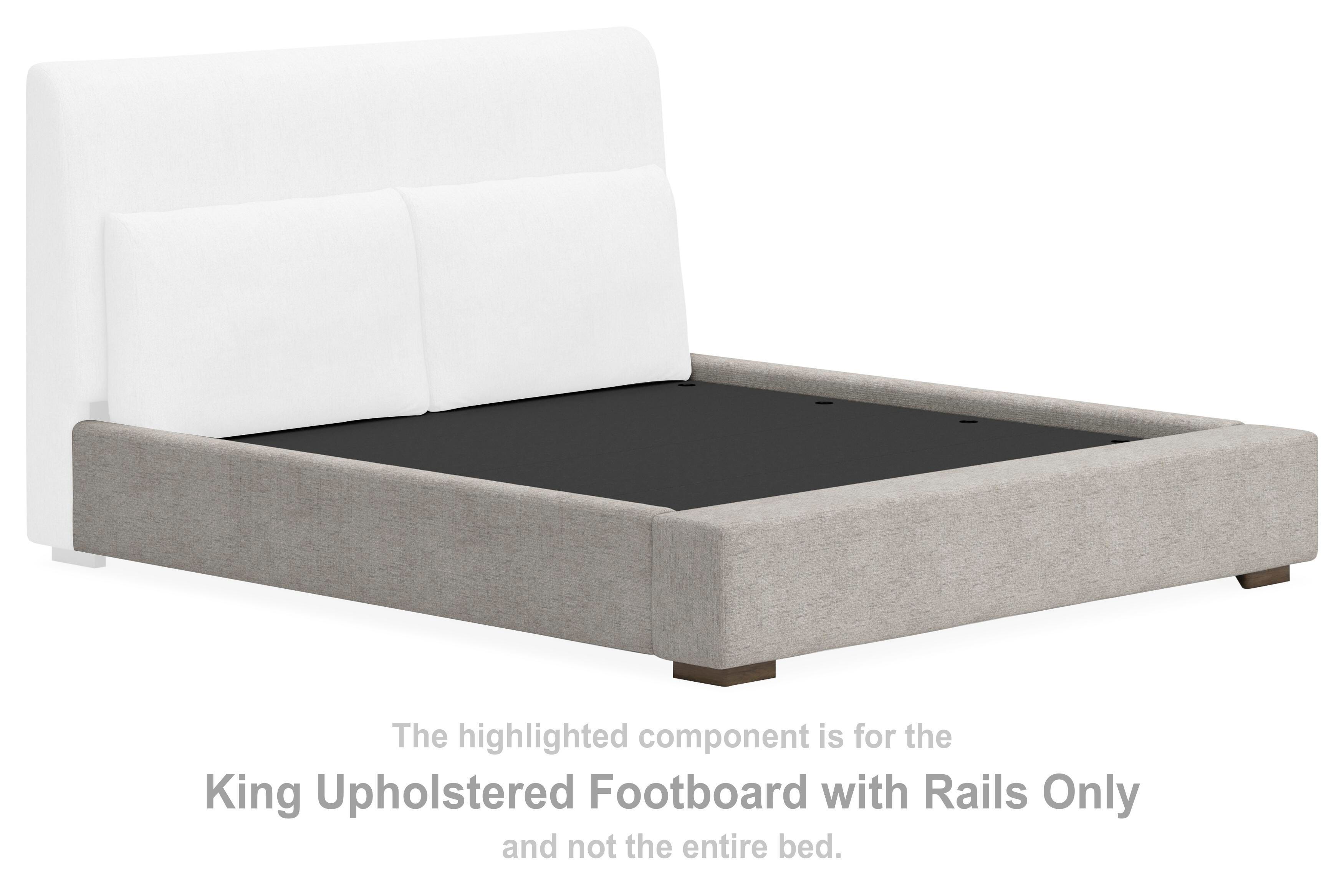 Cabalynn – King Uph Footboard With Rails – Oatmeal