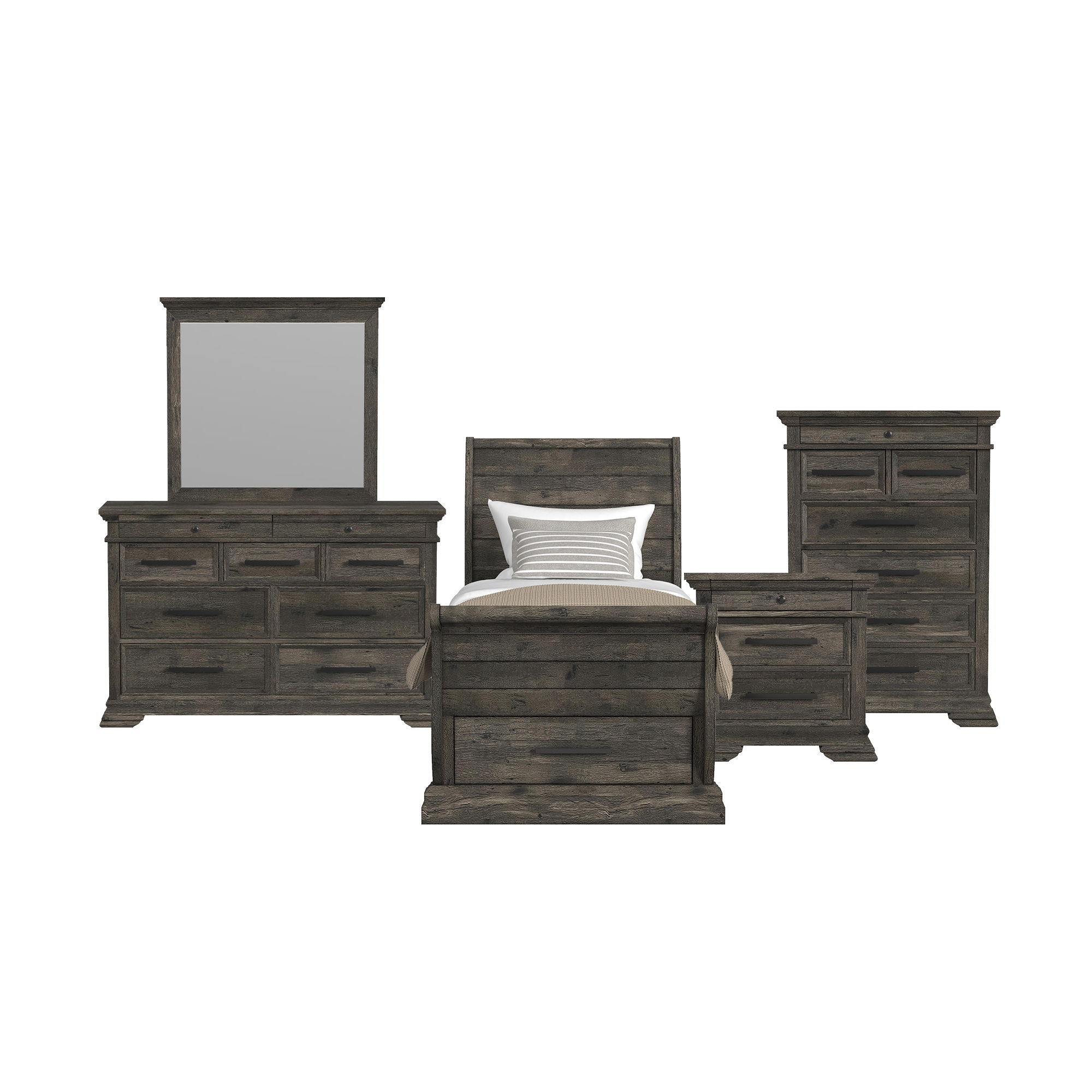 Twin · 5 Pc · Bedroom Set