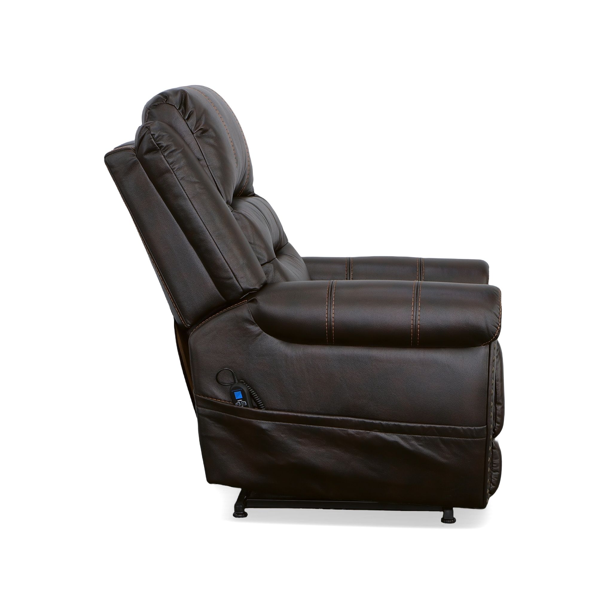 Oscar - Power Lift Recliner With Right-Hand Control & Power Headrest - Molasses, dark brown, view 6