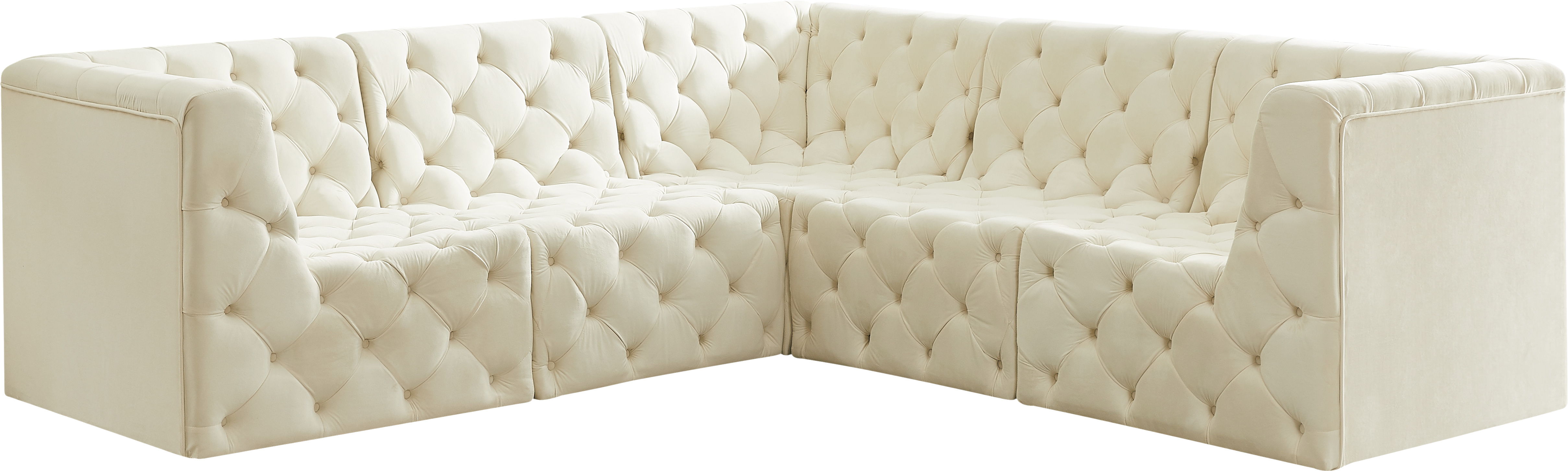 Tuft - 5 Piece Modular Corner Sectional - Cream