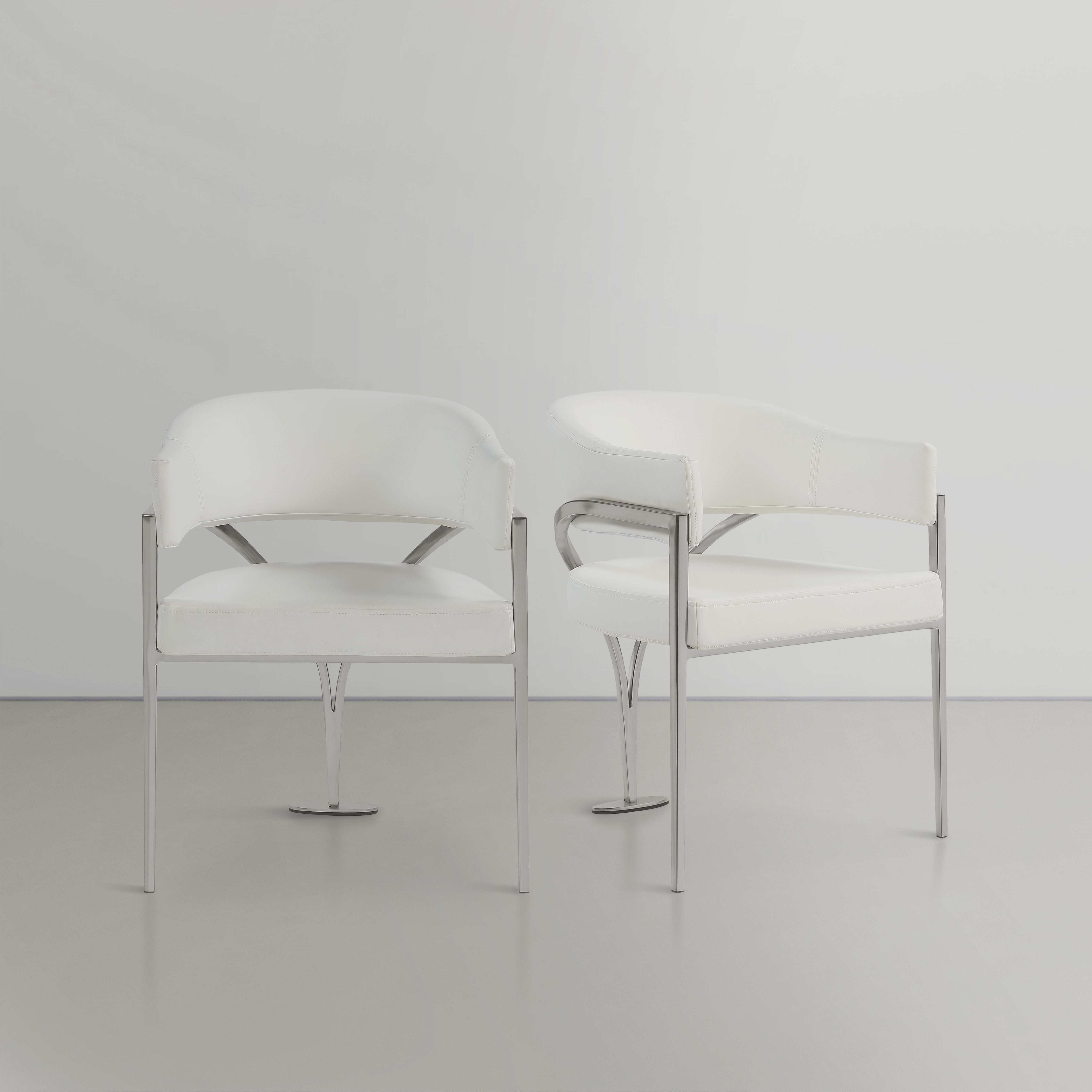 Madelyn - Faux Leather Dining Chair (Set of 2) - Cream