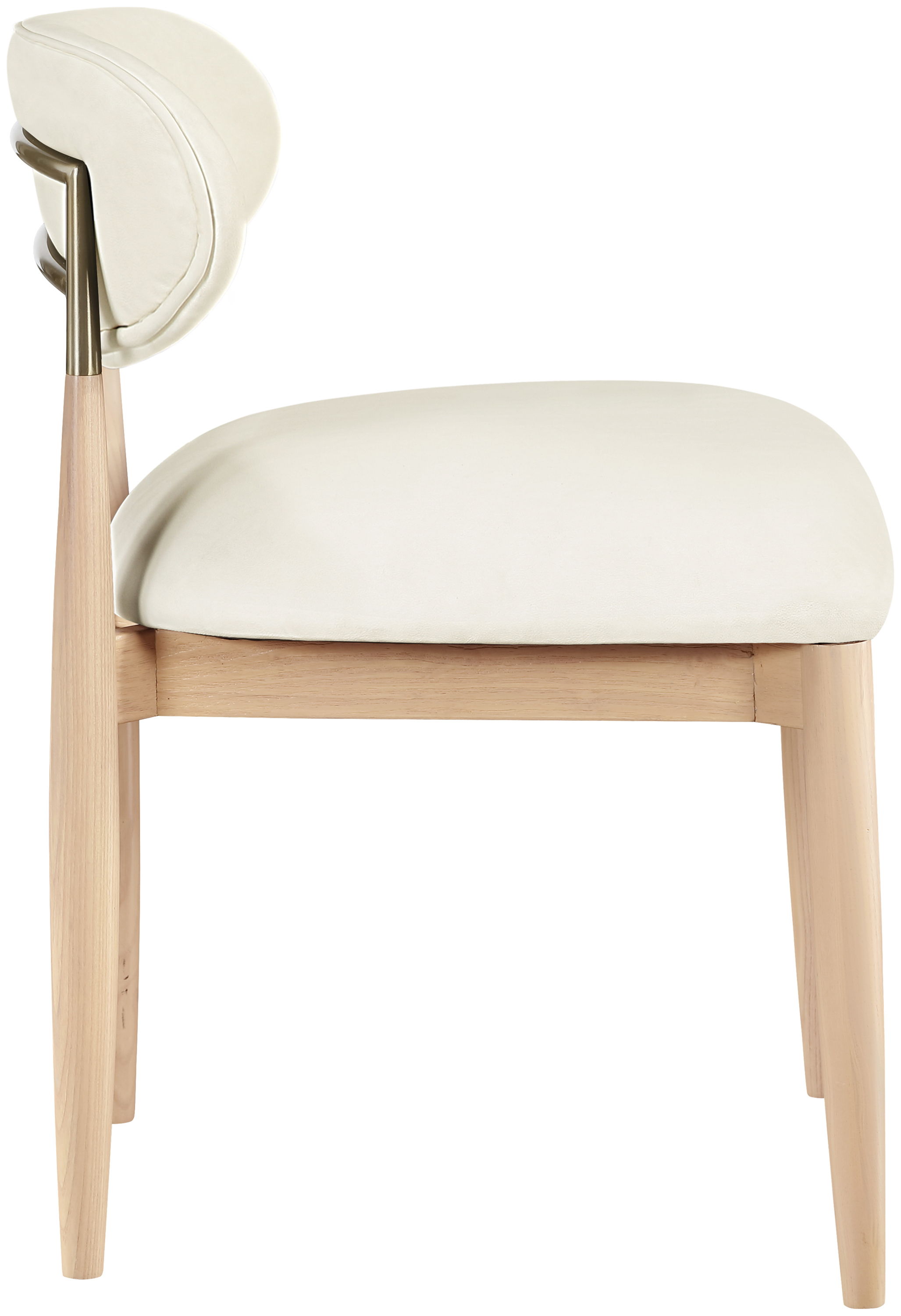 Riccio - Vegan Leather Dining Side Chair (Set of 2) - Cream