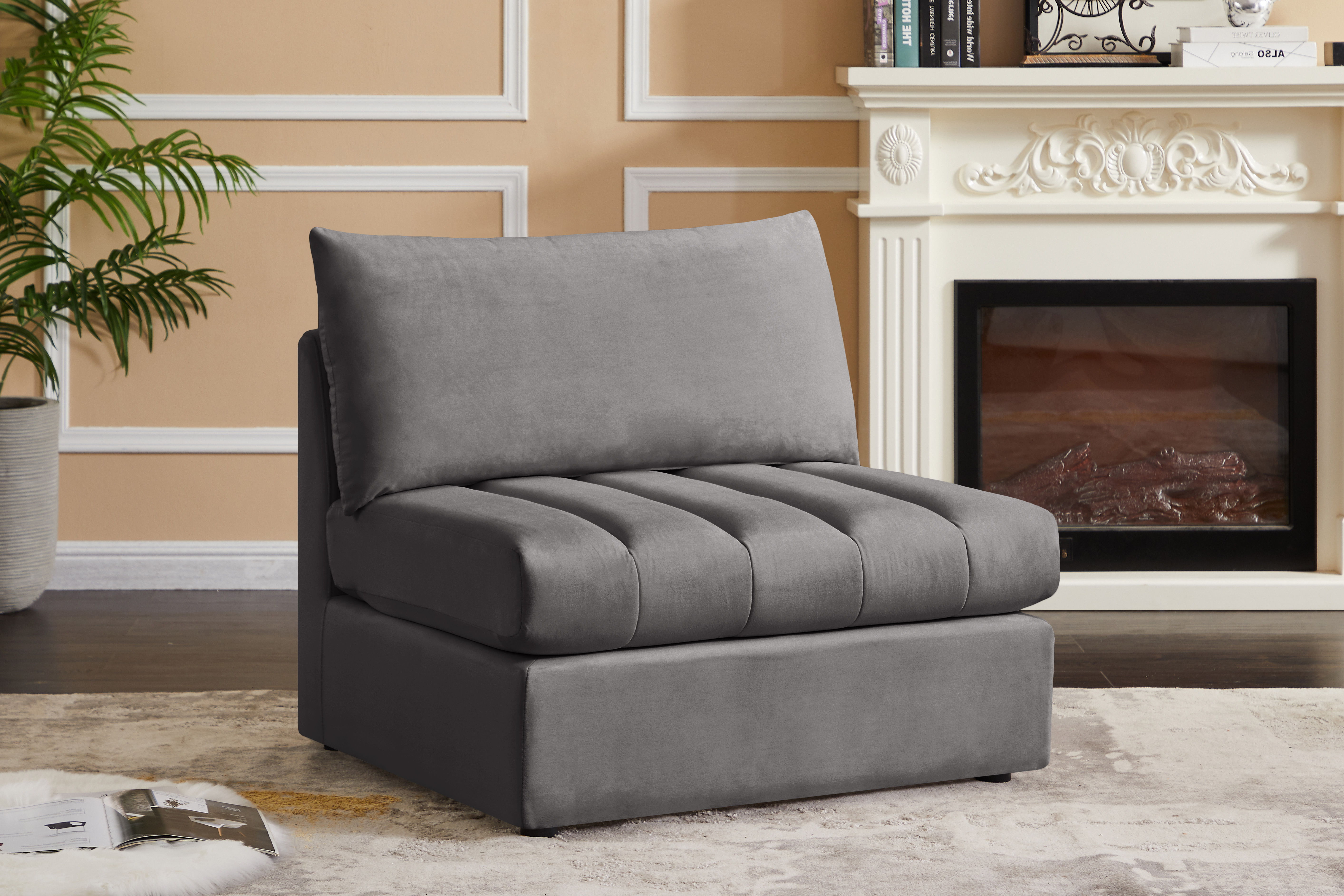 Jacob - Armless Chair - Gray