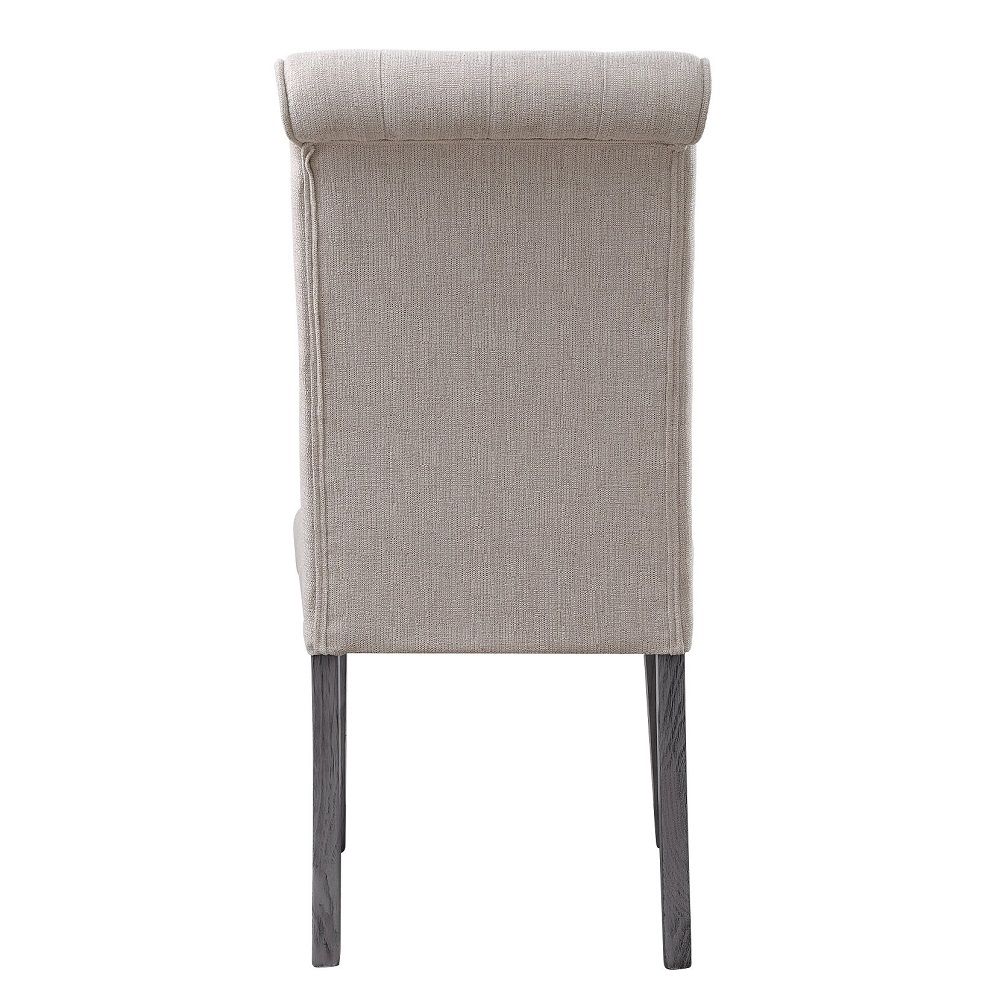 Yabeina - Side Chair (Set of 2) - Beige Linen & Gray, beige, view 3