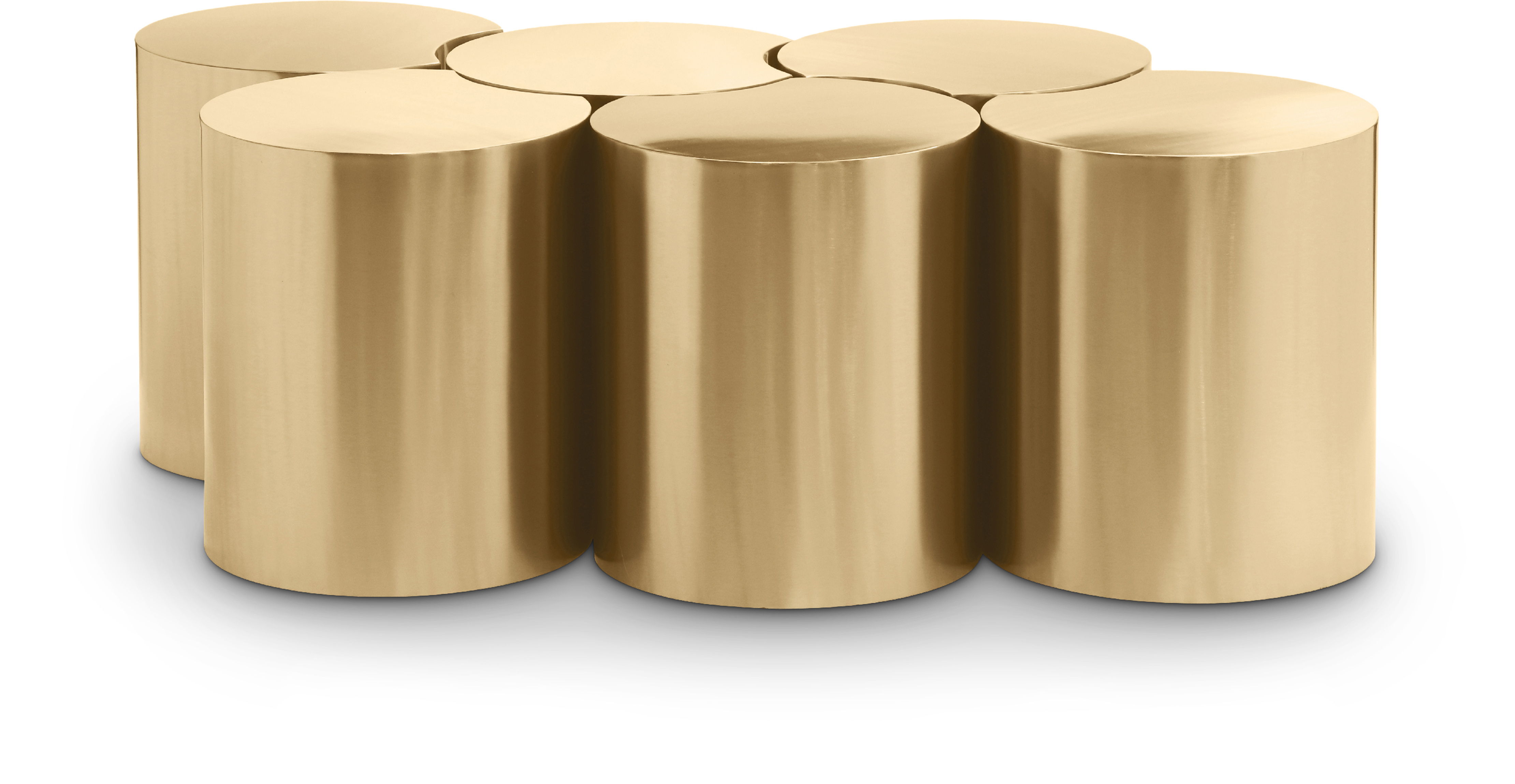 Dimple - 20" 6 Piece Modular Coffee Table - Gold