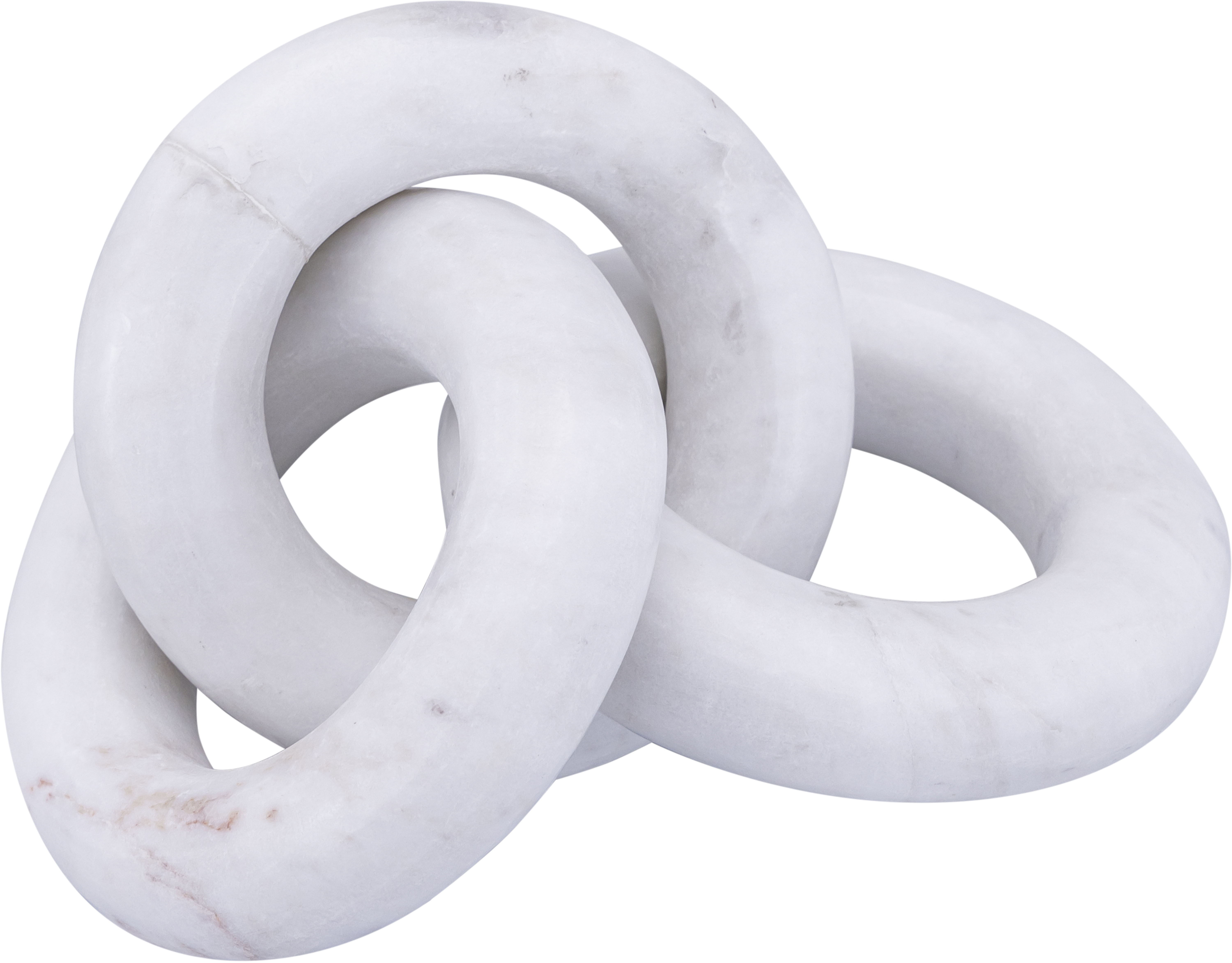 Rings - Marble Decorative Chain Links - White