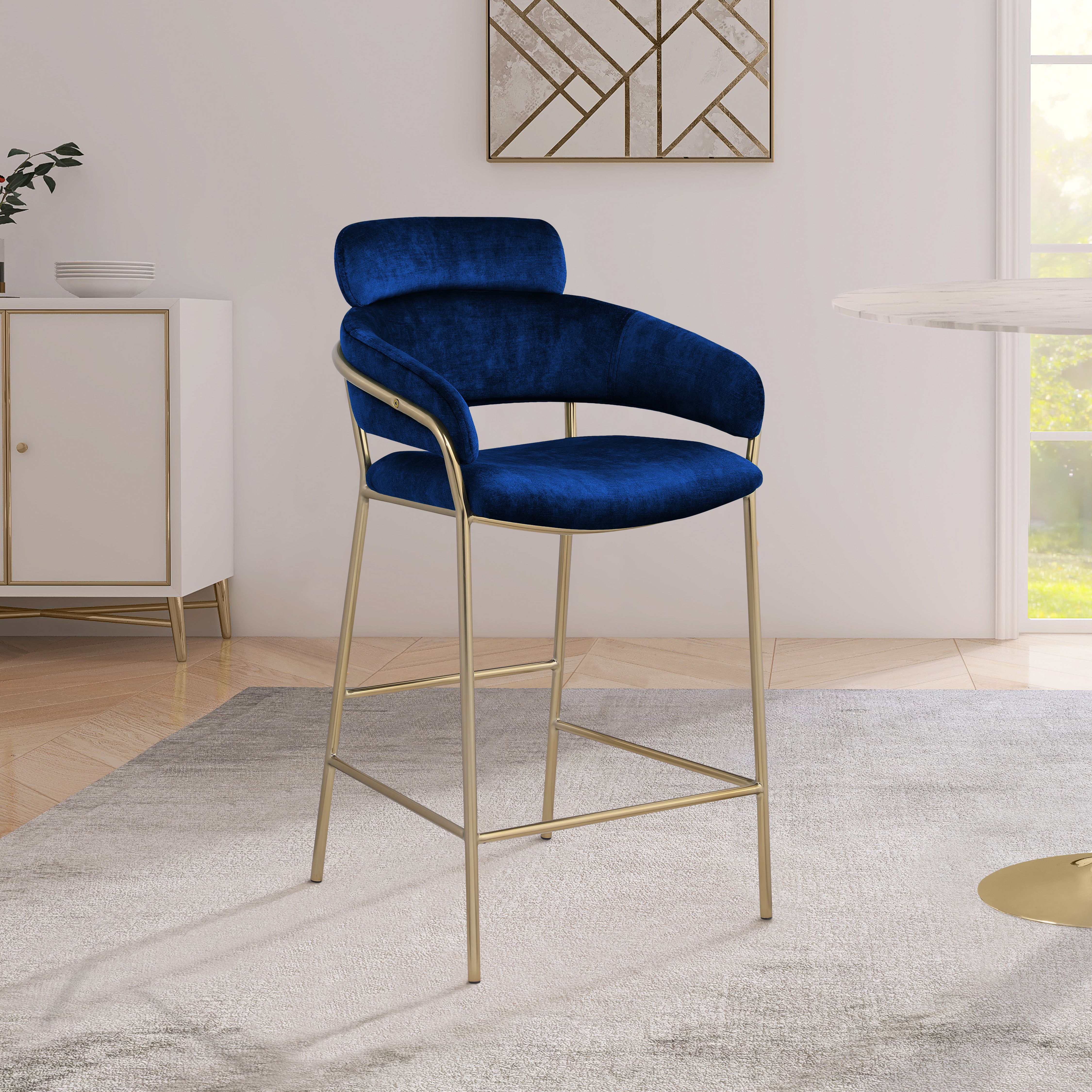 Yara - Counter Stool - Navy