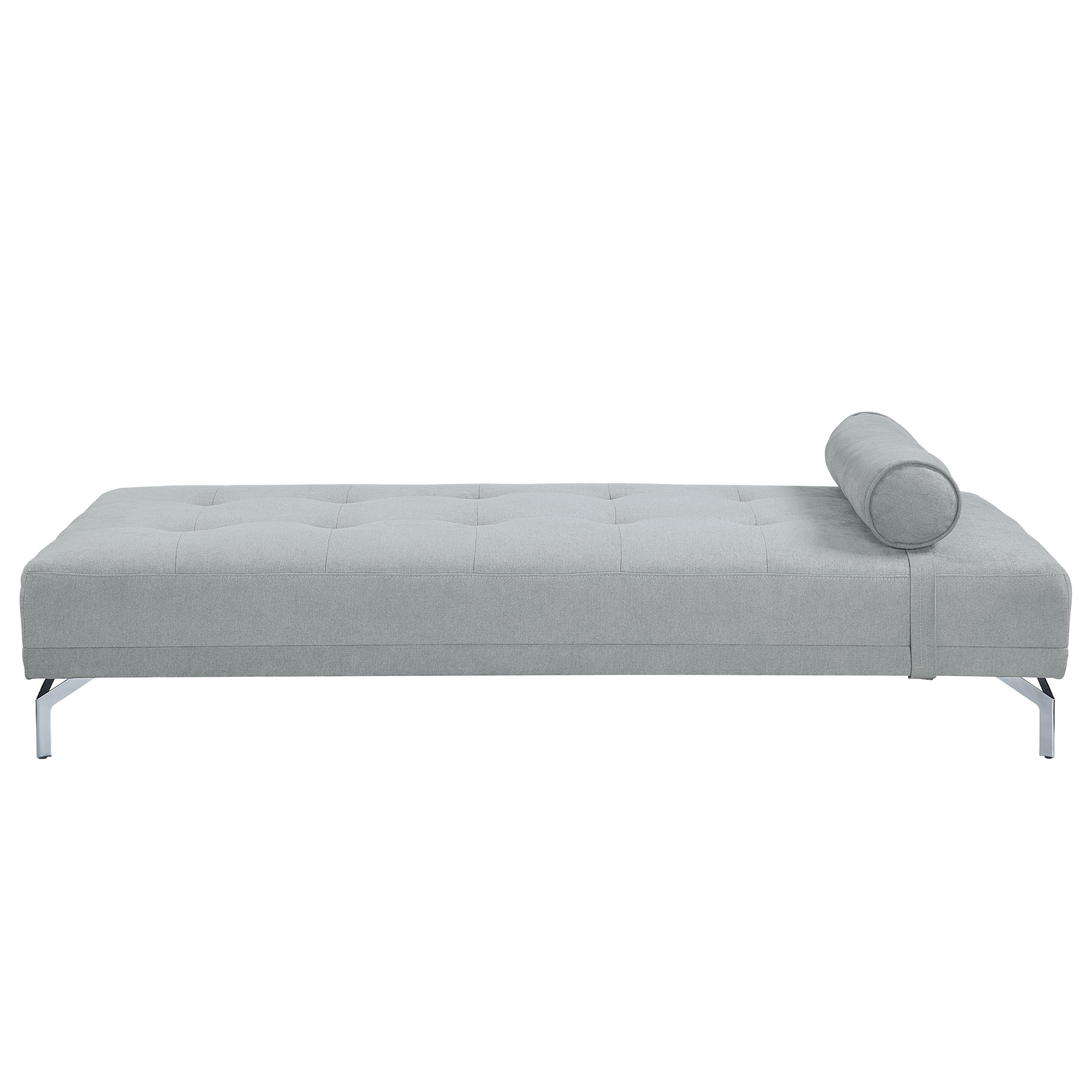 Quenti - Sofa Bed With Pillow - Gray Melange Velvet, gray, view 3