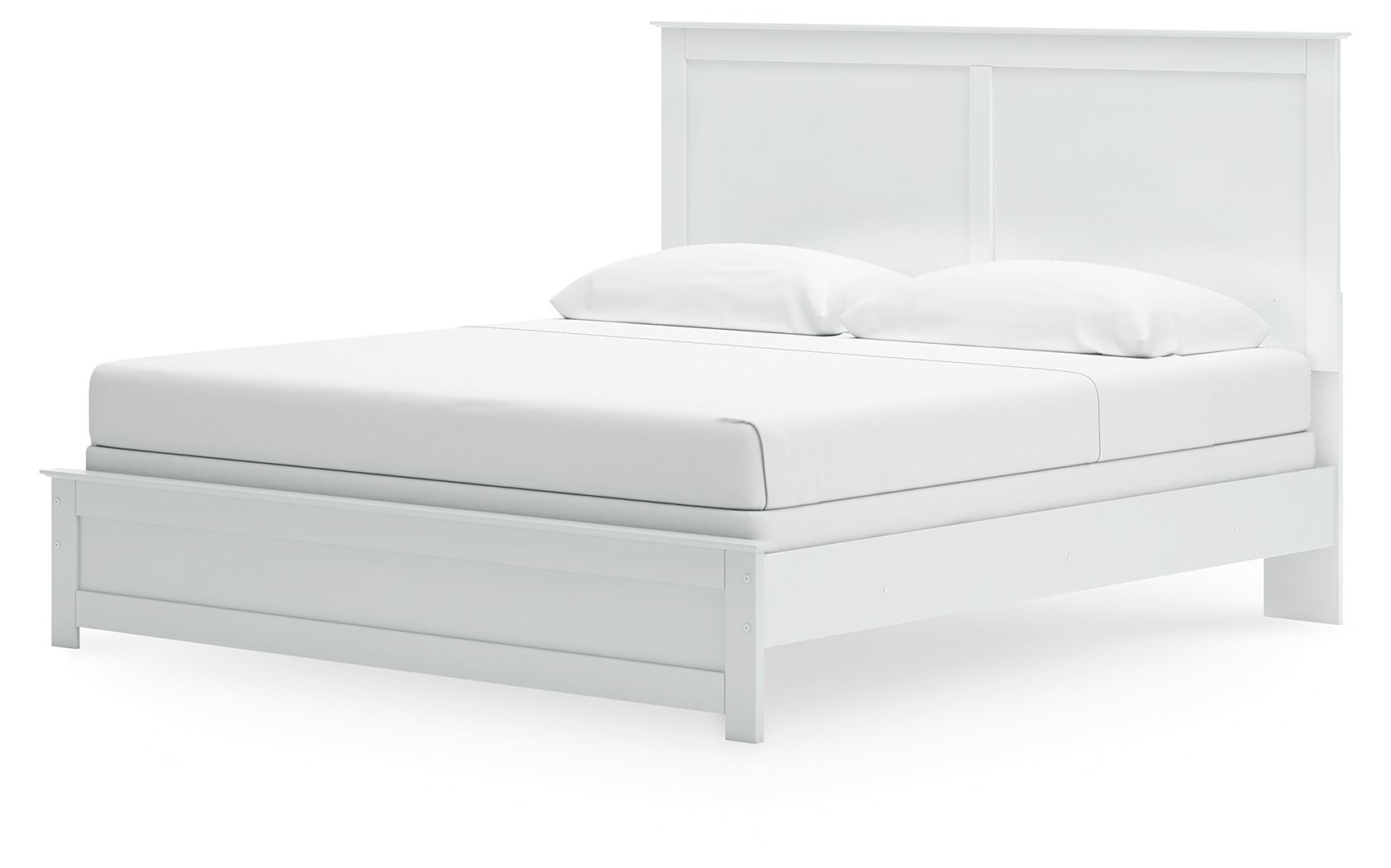 Ashley Furniture Bostwick Shoals - 6 Pc. - Dresser, Mirror, King Panel Bed With Framed Footboard, 2 Nightstands - White - Image 8