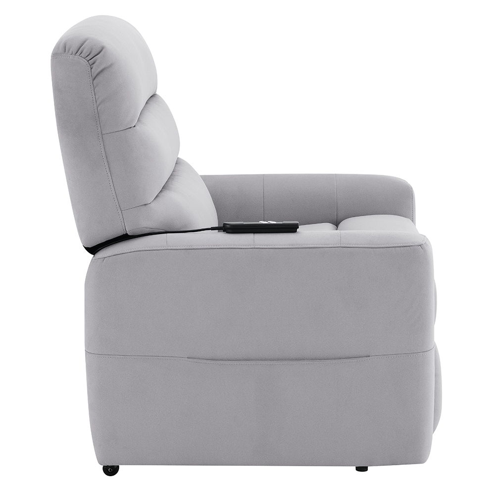 Freddie - Power Motion Recliner With Lift - Gray, light gray, view 4