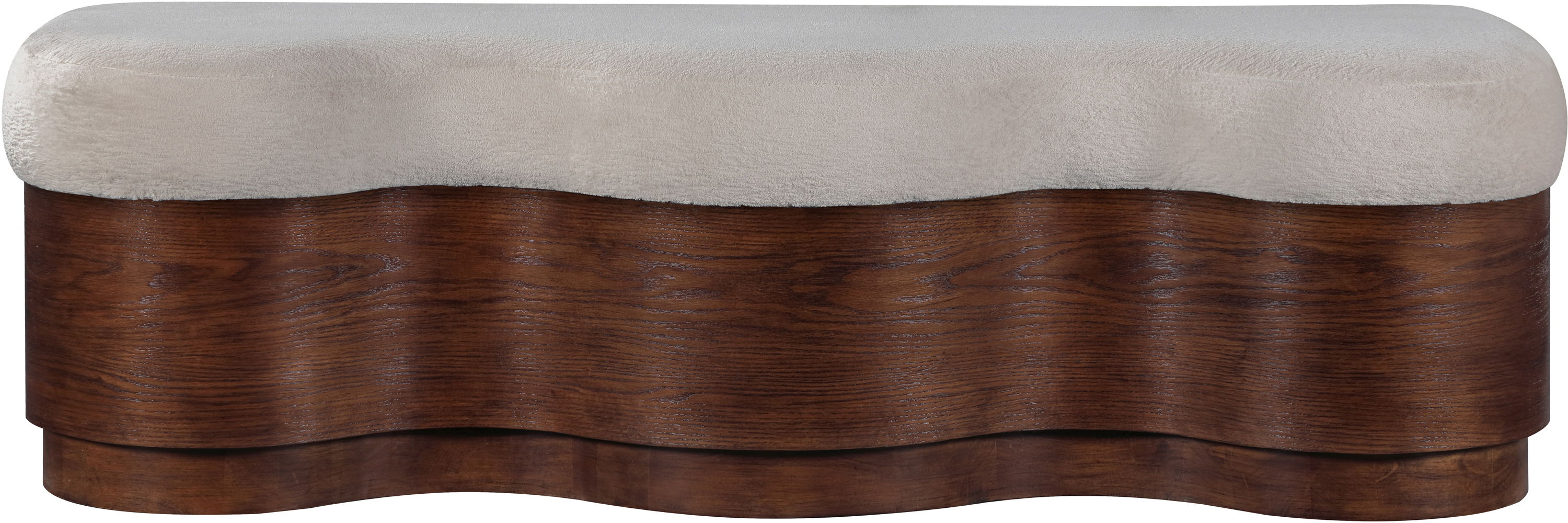 Savoy - Bench With Brown Base - Beige