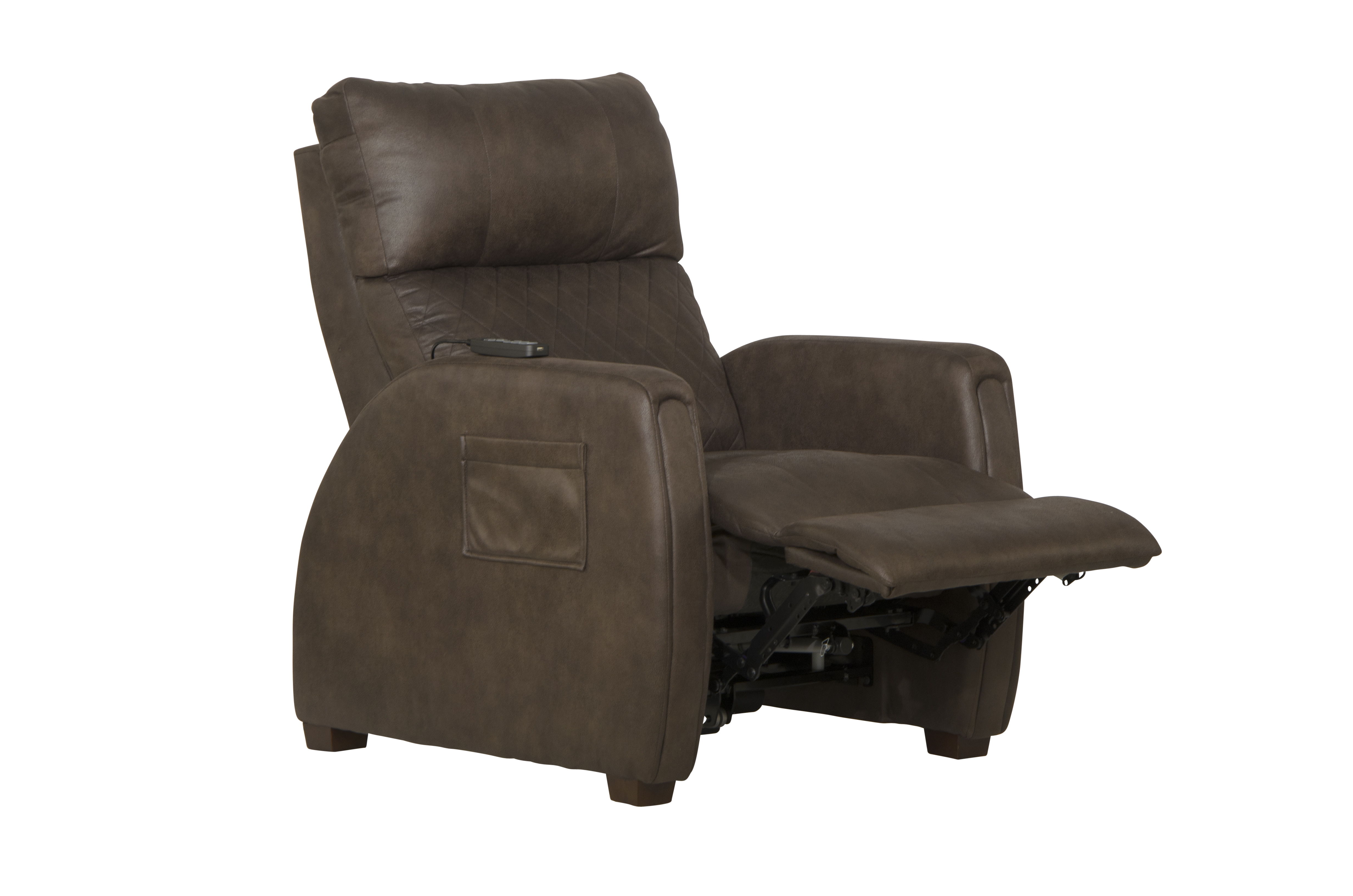 Relaxer - Fabric Power Headrest Power Lay Flat Reclining With Heat / Massage / Lumbar / Zero Gravity - Dark Brown