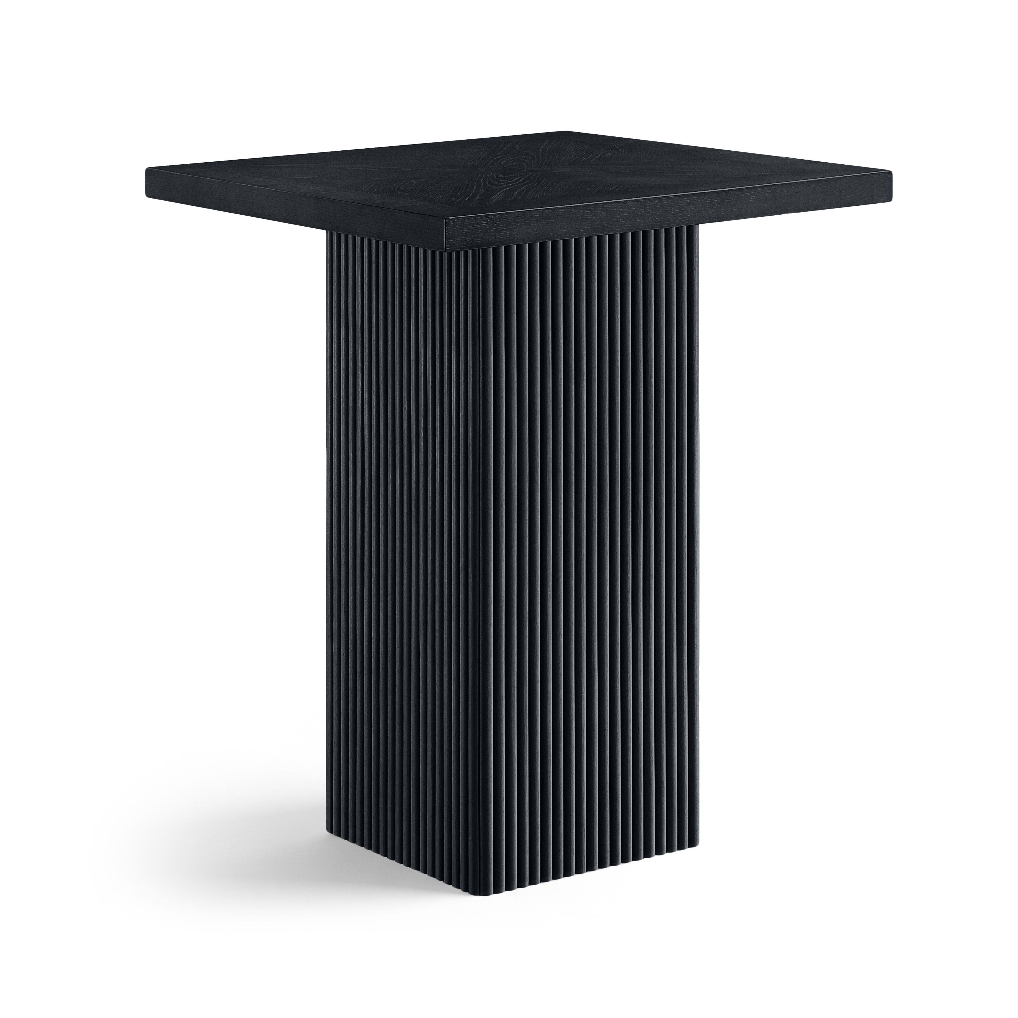 Belinda - Oak Veneer And Solid Wood Bar Height Table - Black