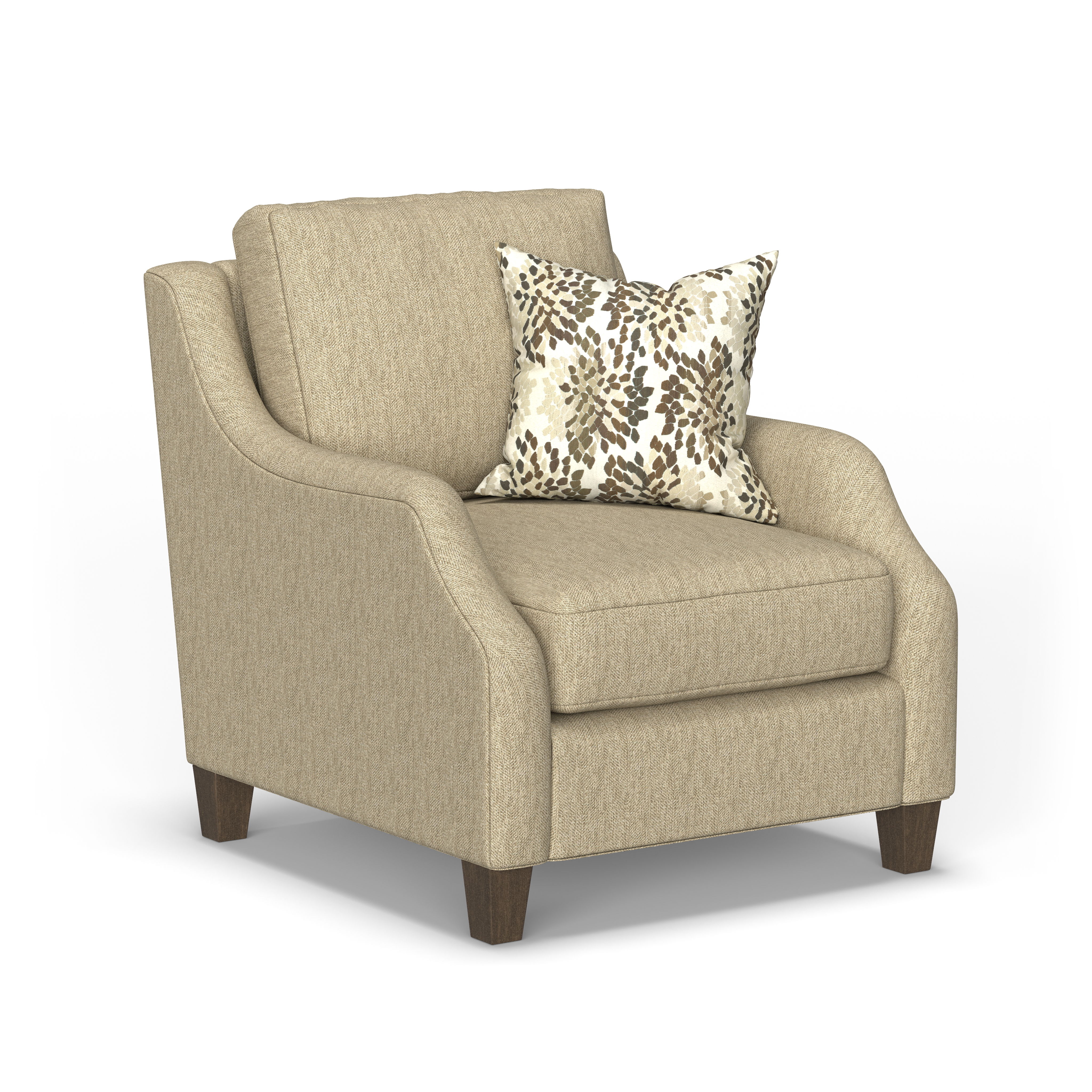 Gianna - Fabric Chair, dark brown, view 3