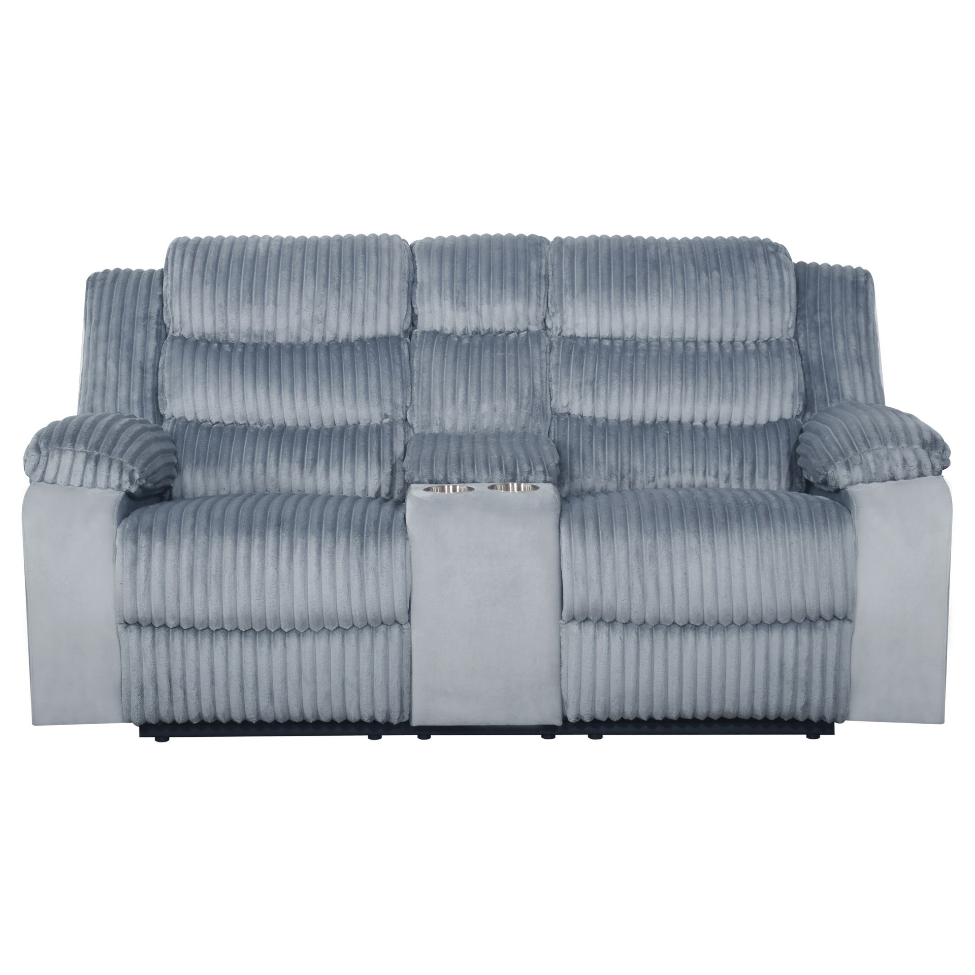 Willow - Console Loveseat With Dual Recliners - Gray