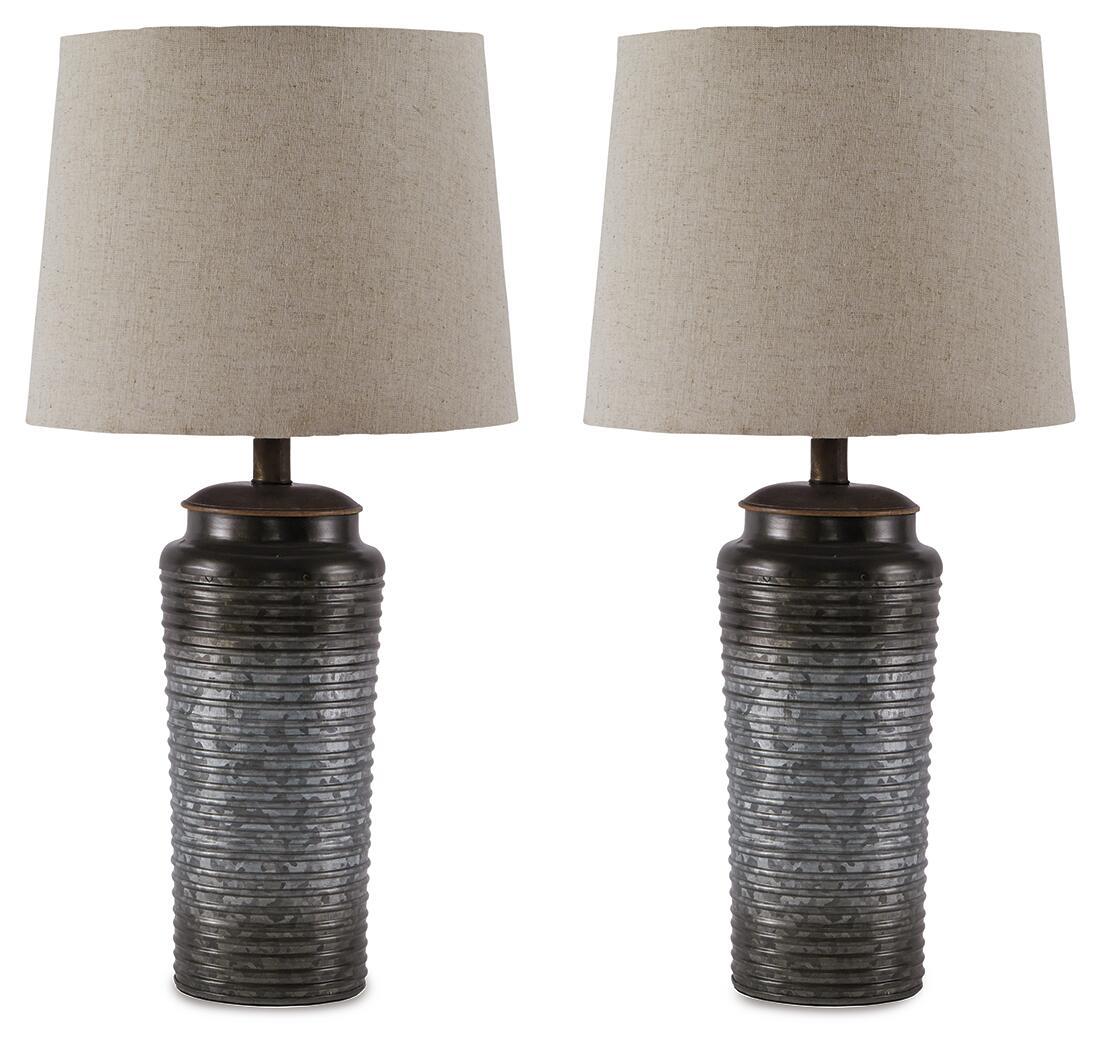 Norbert - Metal Table Lamp (Set of 2) - Gray, dark gray
