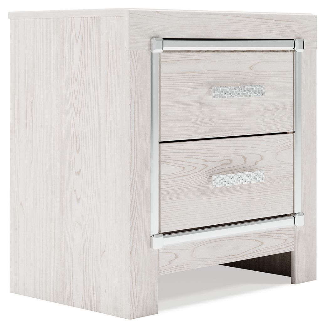 Ashley Furniture Altyra - King Upholstered Storage Bed - 8 Pc. - Dresser, Mirror, King Bed, 2 Nightstands - White - Image 5