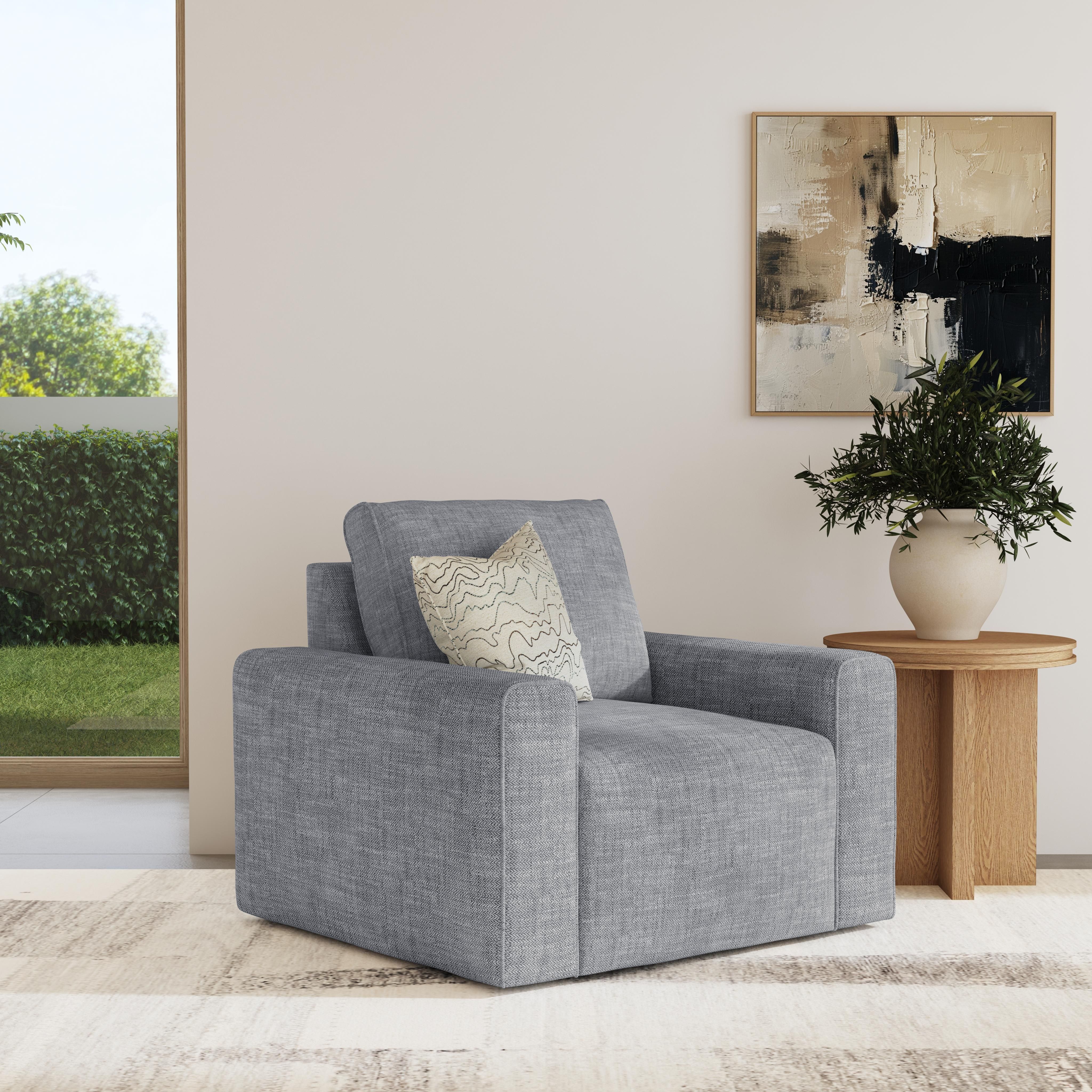 Dawson - Fabric Stationary Chair, dark brown, view 8