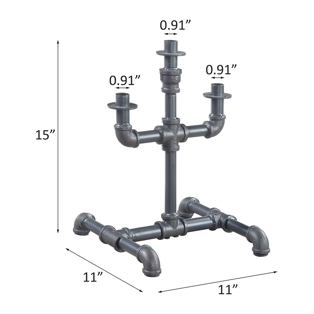 Brantley - Candle Holder - Sandy Gray, dark gray, view 3