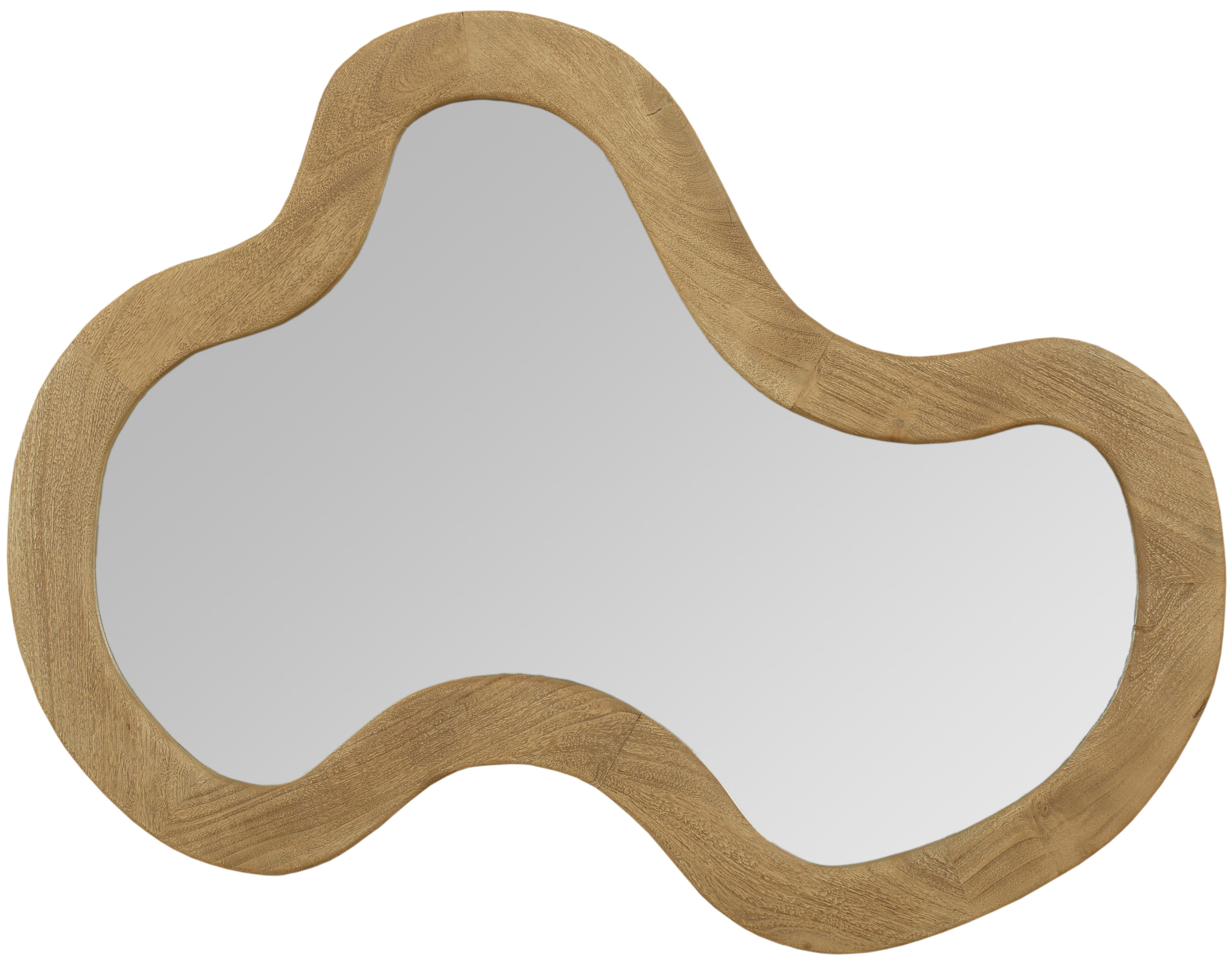 Oblique - 38" Oak Wood Mirror - Brown
